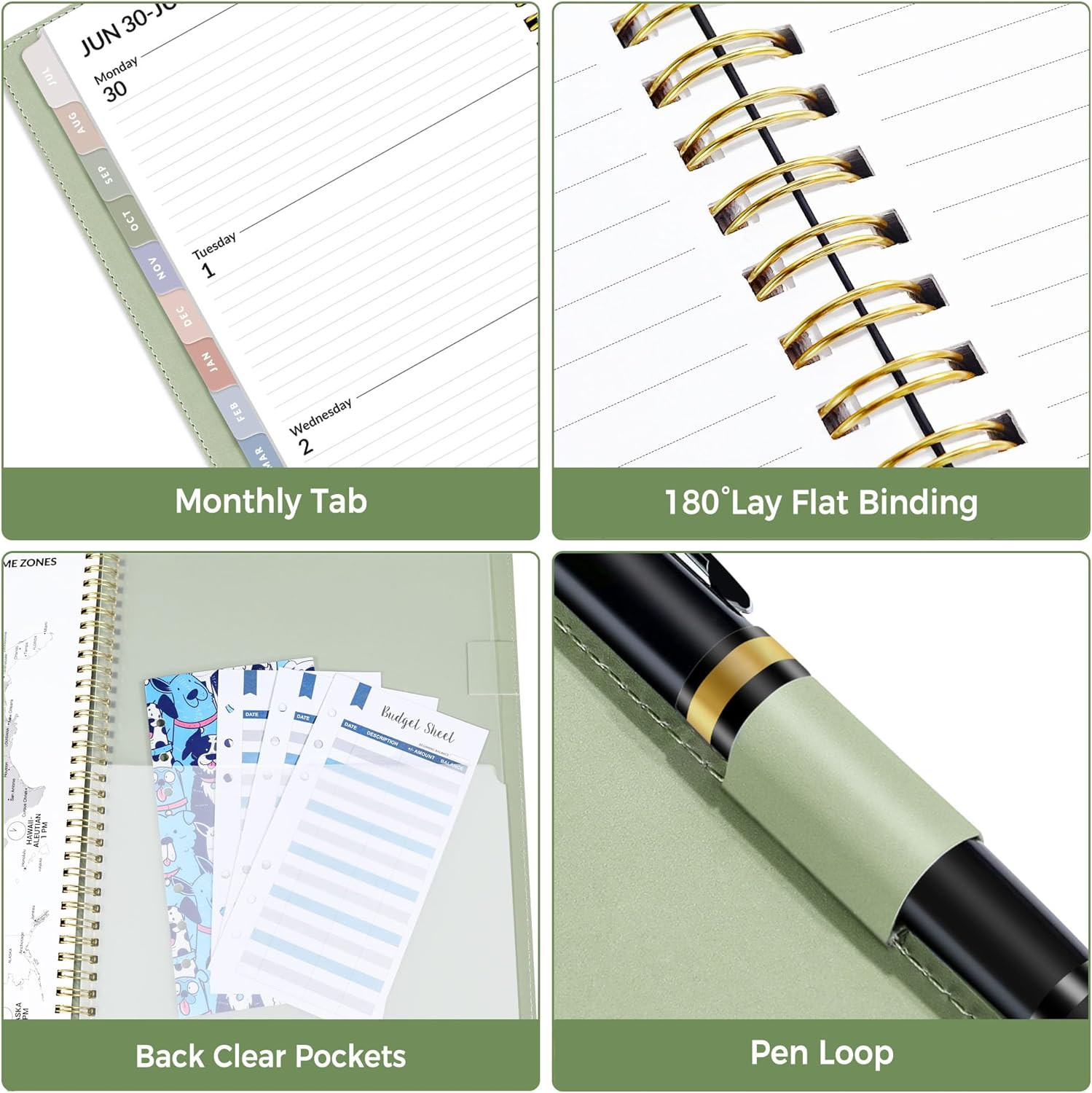 2026 Weekly & Monthly Planner 6.4″x8.5″- 12 Month (January 2026 – December 2026)