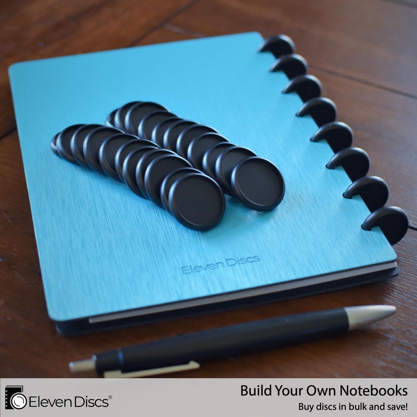 1-Inch Black Plastic Discbound Expansion Discs for Custom Notebook and Planne…