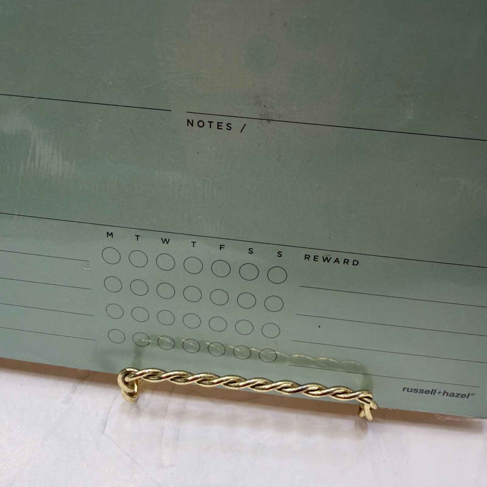 Russell + Hazel 7″ Square Weekly Planning Planner Refill Pad Gold Gilt Edge