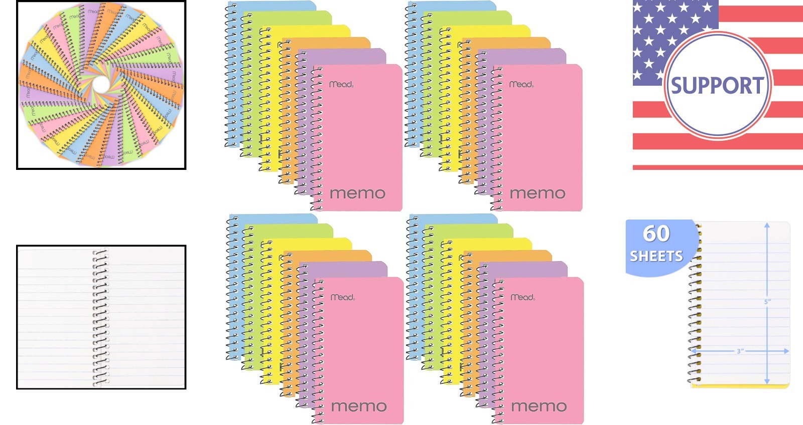 Personalized 24 Pack of 3×5 Pastel Notebooks – Ideal for Notes & Journals