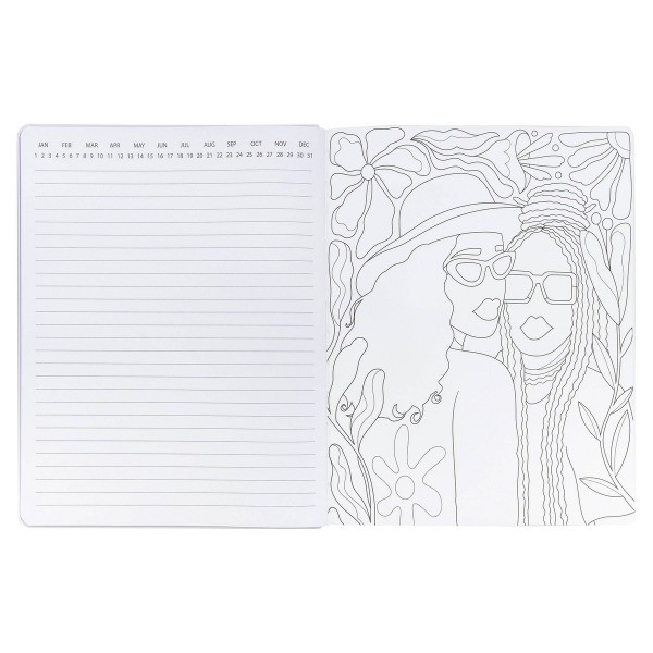 8″x10″ Mindfulness Journal with Hidden Coloring Pages Joy is All Around