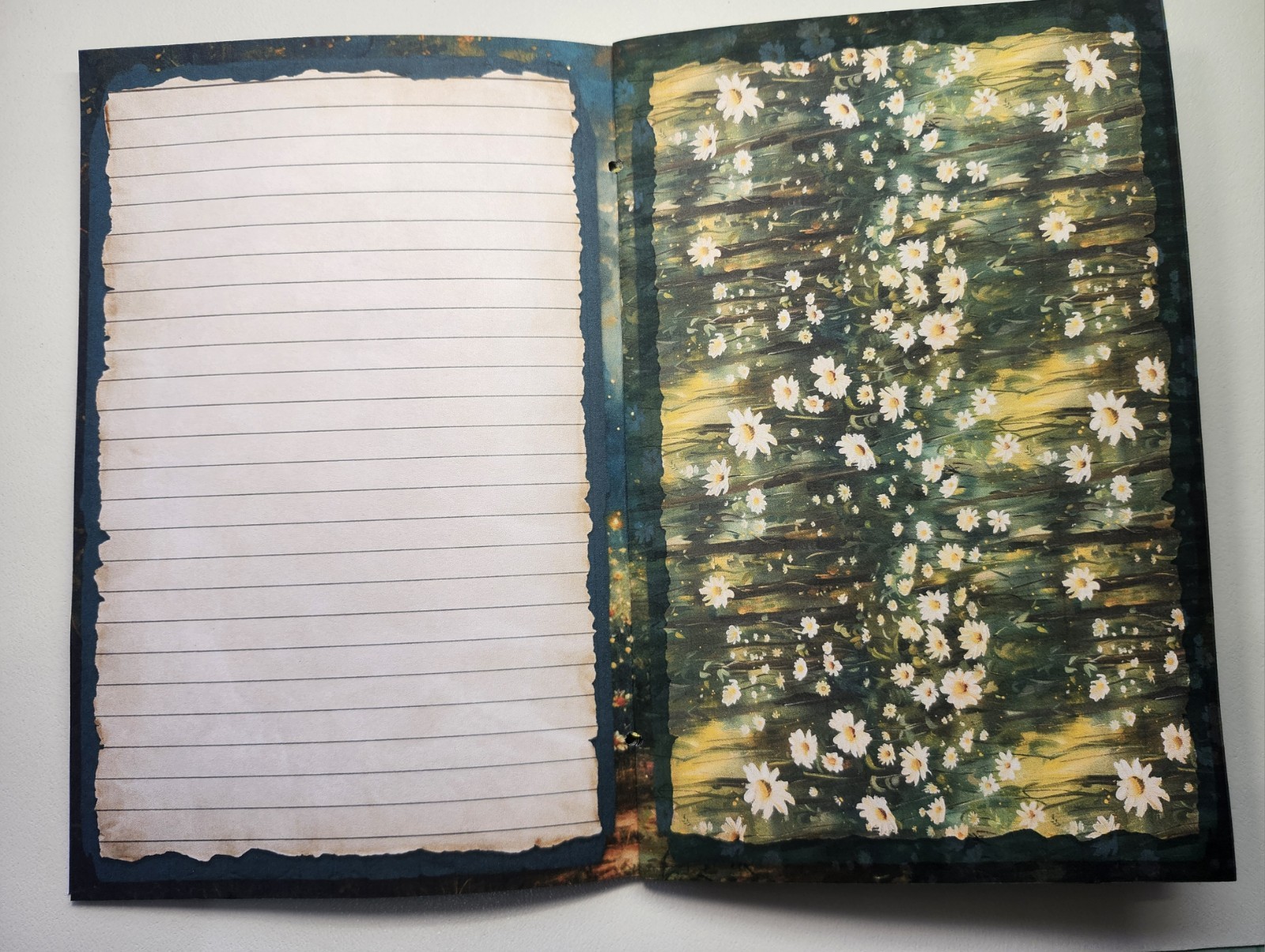 Junk Journal Blank Booklet “A SUMMER HAUNTING” Ghost HANDMADE LG 8.5″x5.5″ 40pg