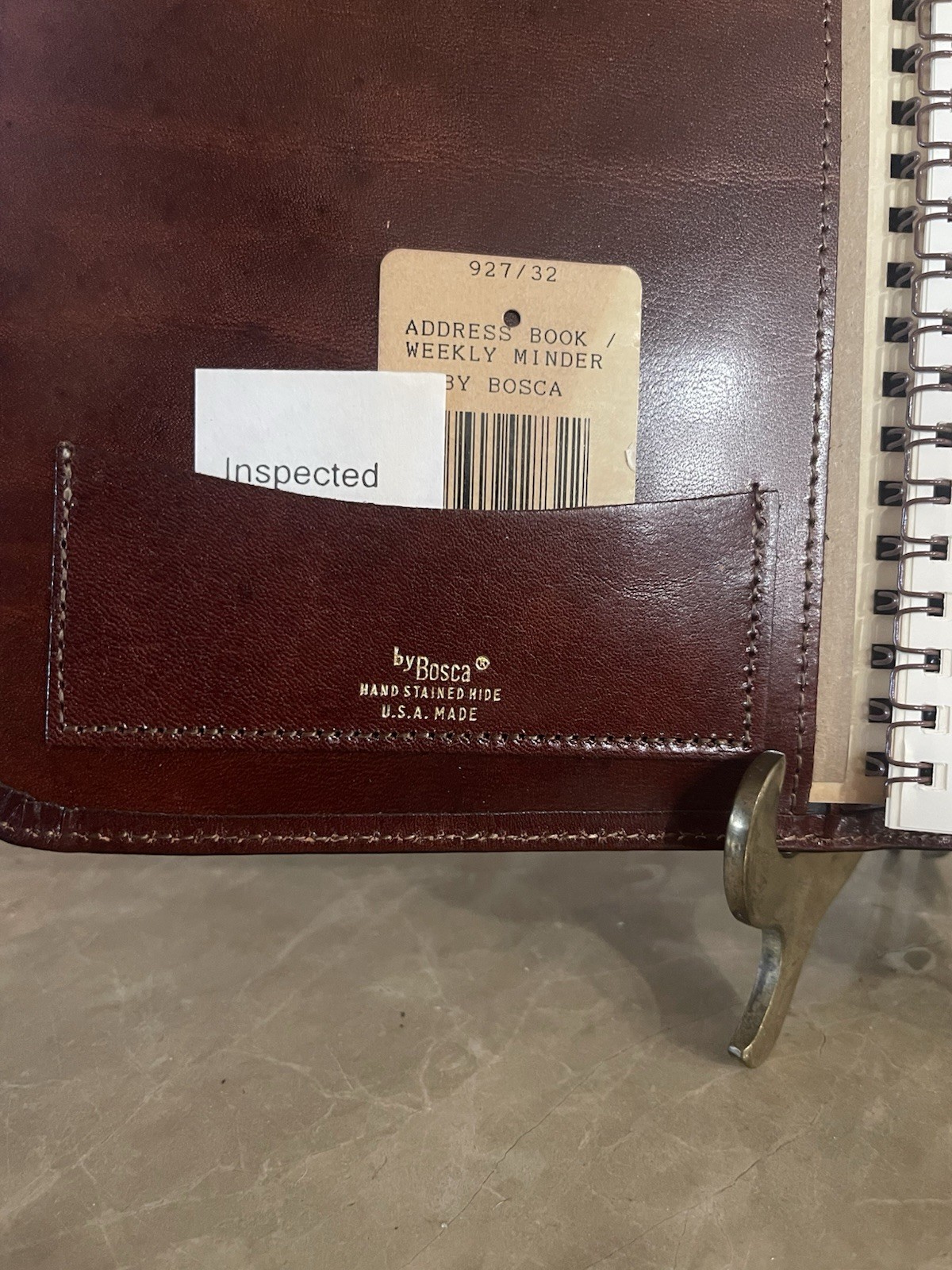 Bosca Address Book&Planner Cognac Old Leather New Old Stock New Old Stock 1996!
