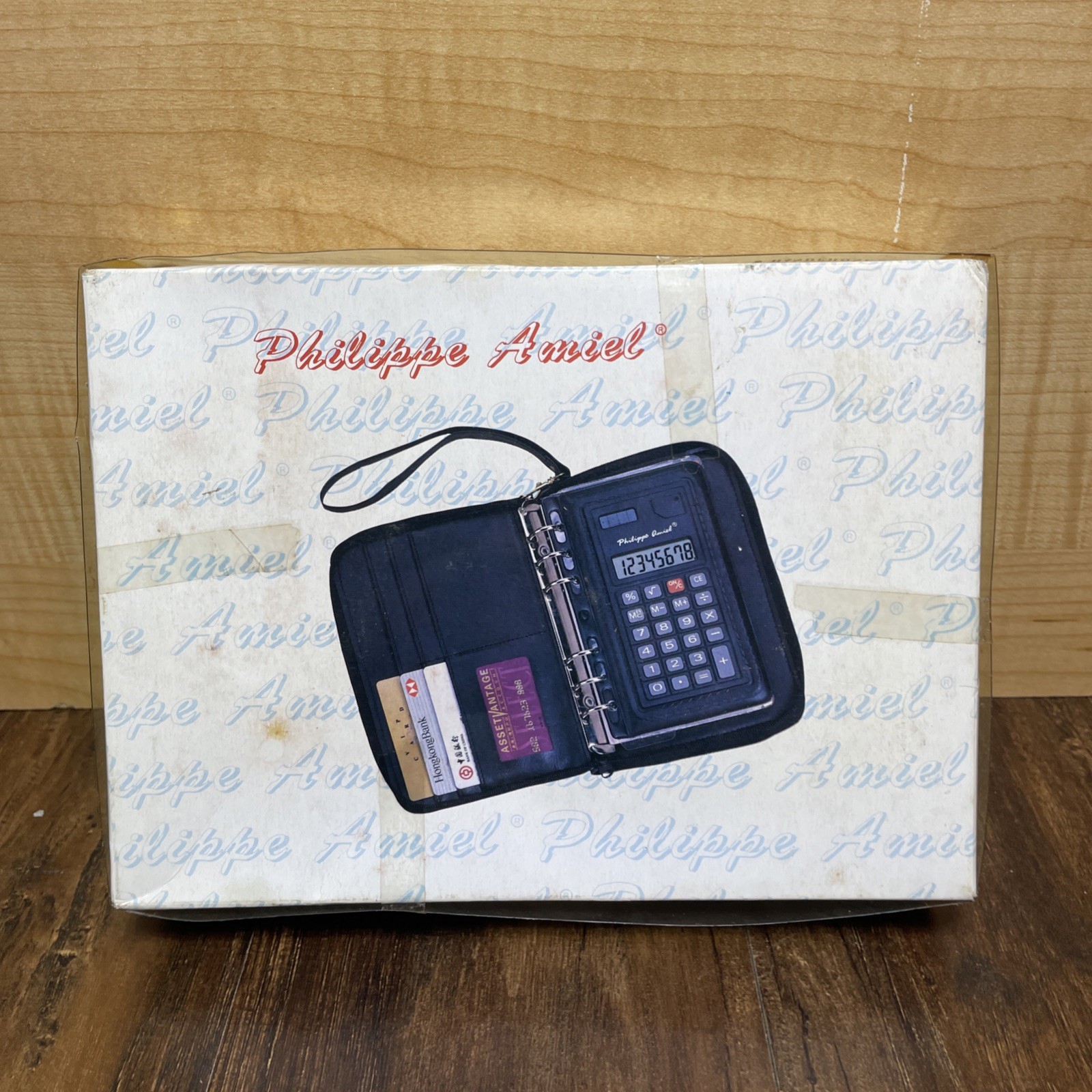Philippe Amiel Personal Day Planner Calculator Agenda Wallet Organizer Brown.NEW