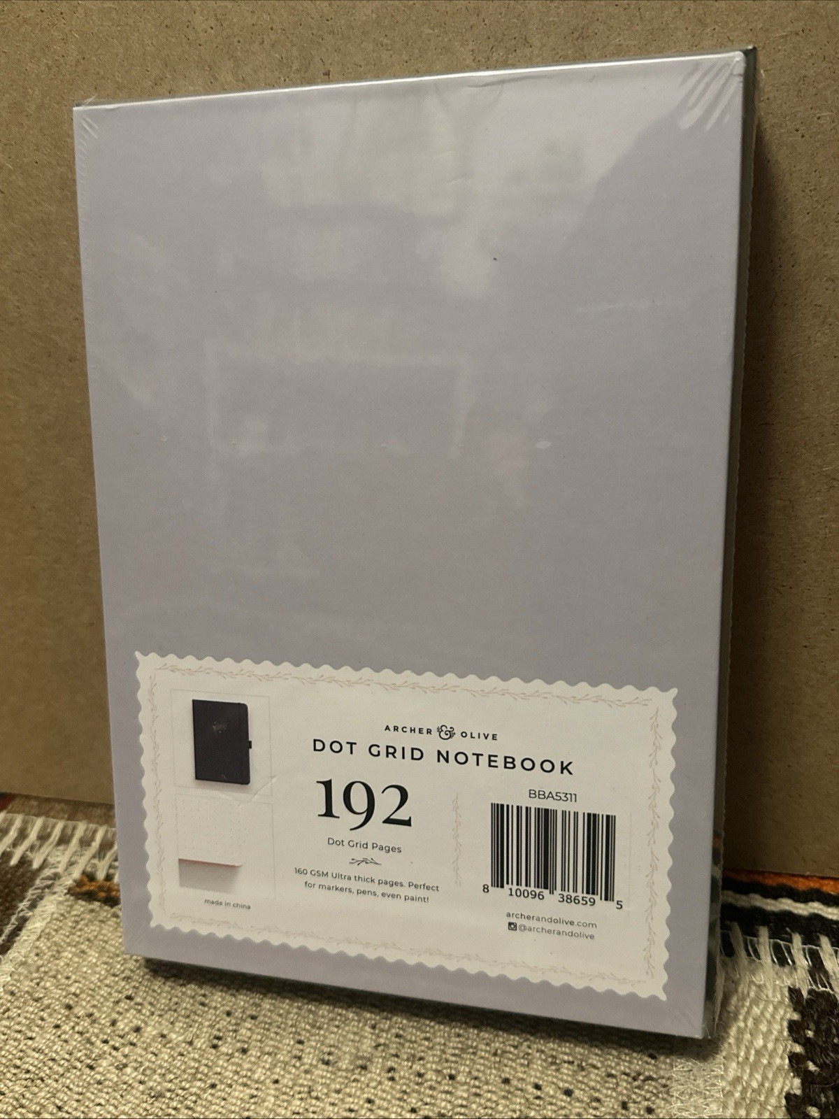 Archer & Olive 192 Dot Grid Notebook Pages Purple(?) Net Stars BBA5311 NIB 9”