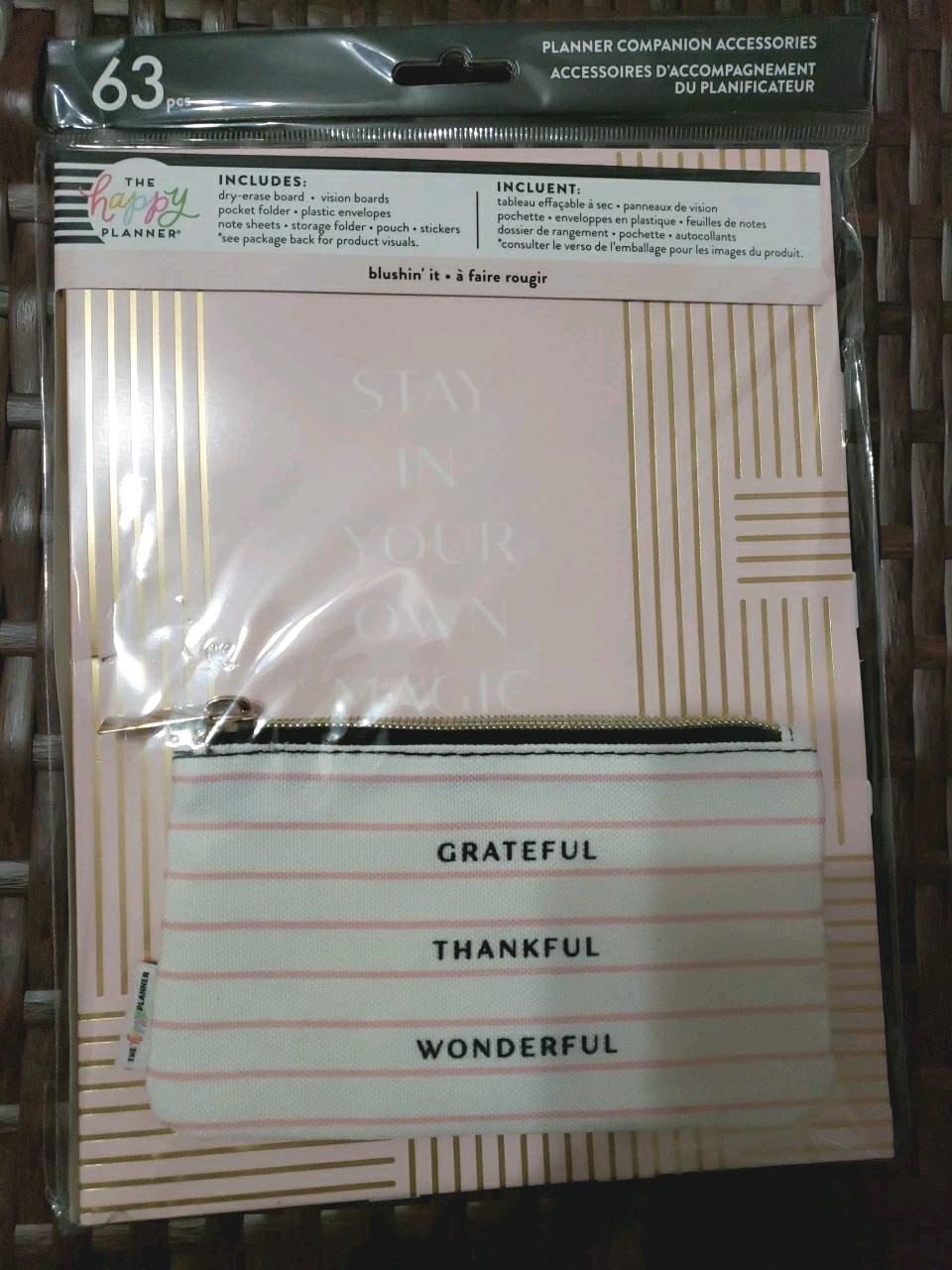 The Happy Planner Blushin’ It Classic Planner Companion Accessories 63 Pieces