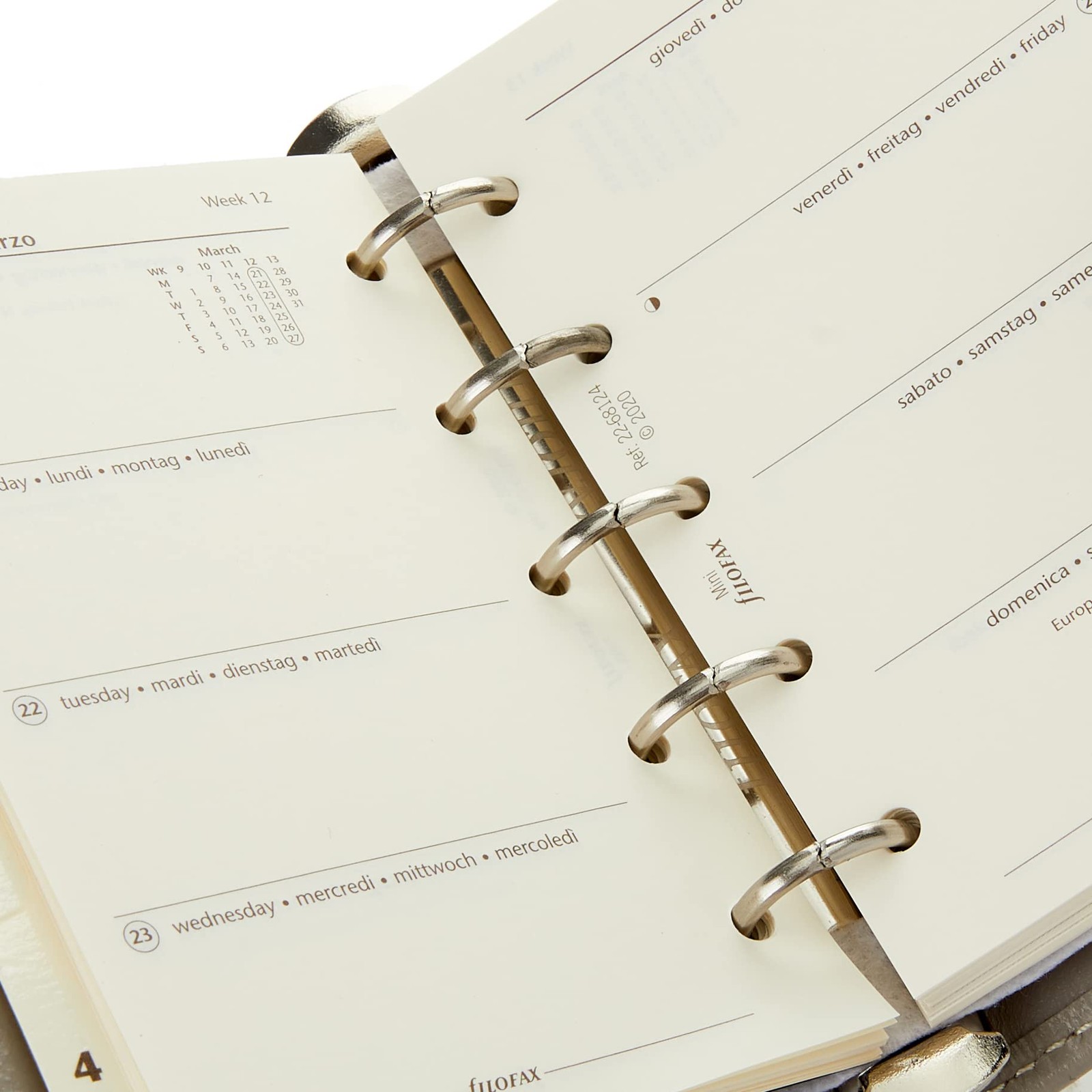 Filofax Malden Mini Planner, Stone, 022624 (Genuine Imported Product)