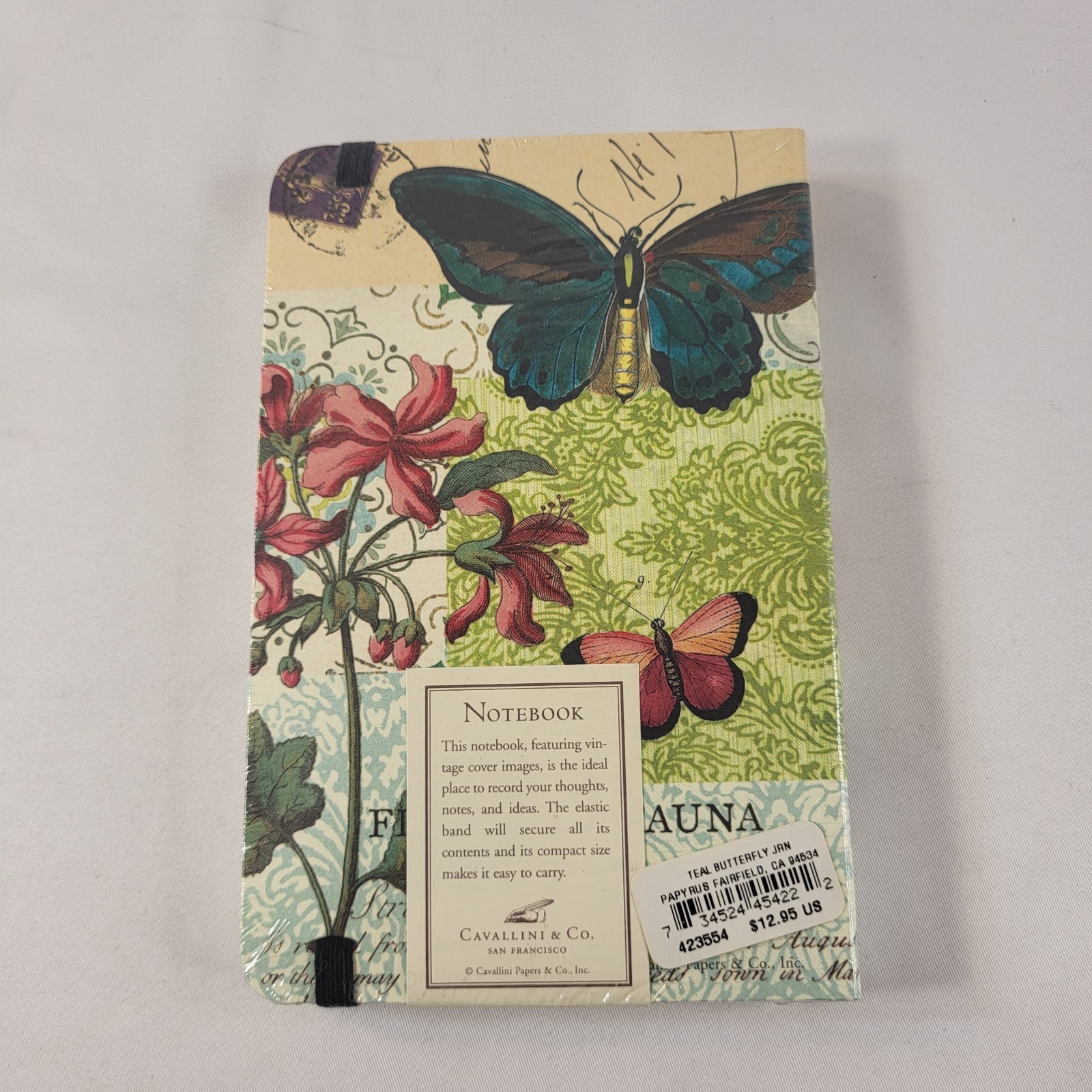 Cavallini & Co Notebook/Journal “Teal Butterfly” 6″ x 4″ – New