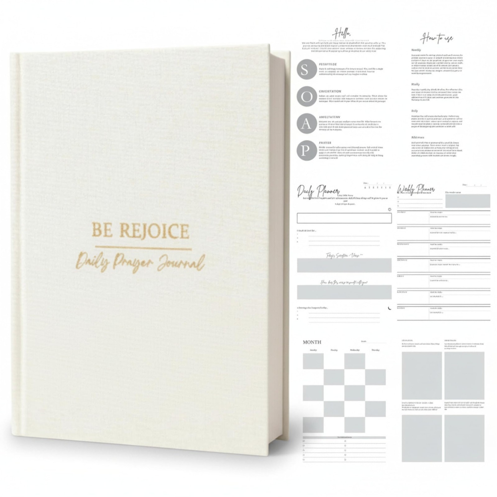 ilohaus Bible Journal & Prayer for Woman – 180-Day BEIGE-REJOICE