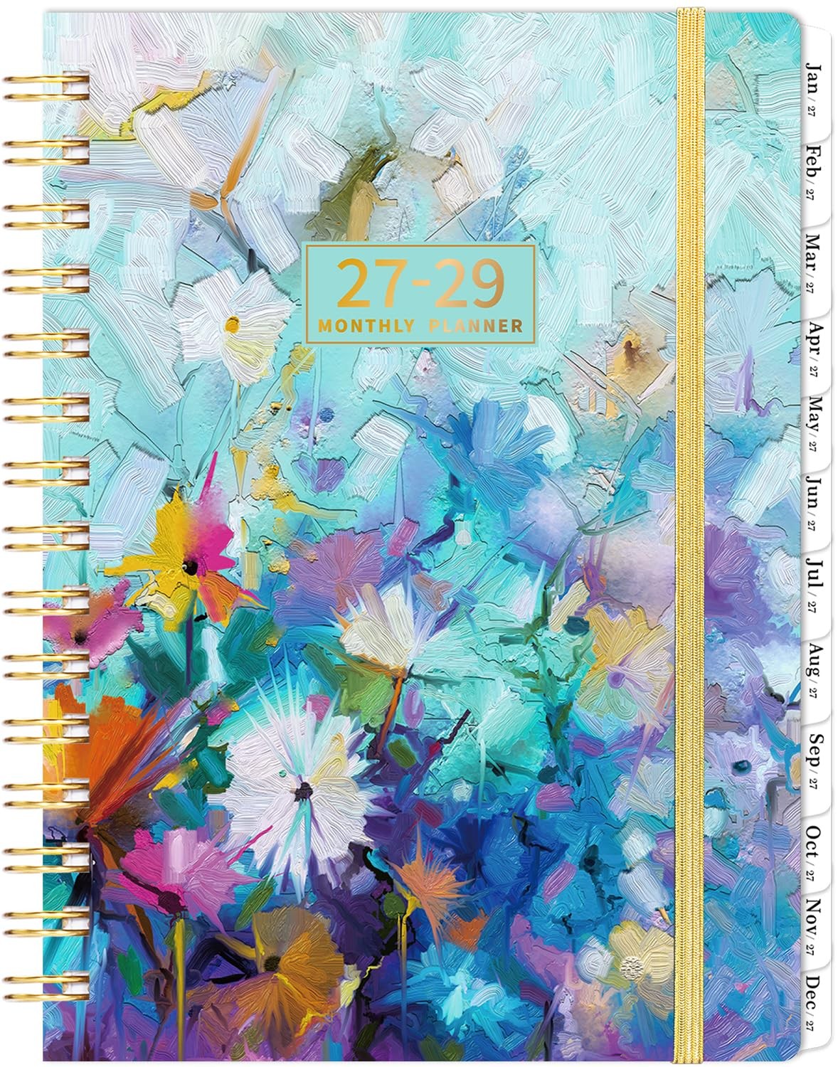 2027-2029 Monthly Planner/Calendar – 3 Year 6.3″ x 8.4″, oil painting
