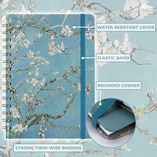 Hardcover Ruled Journal Notebook 6.3×8.35 Spiral College Ruled 134 Pages