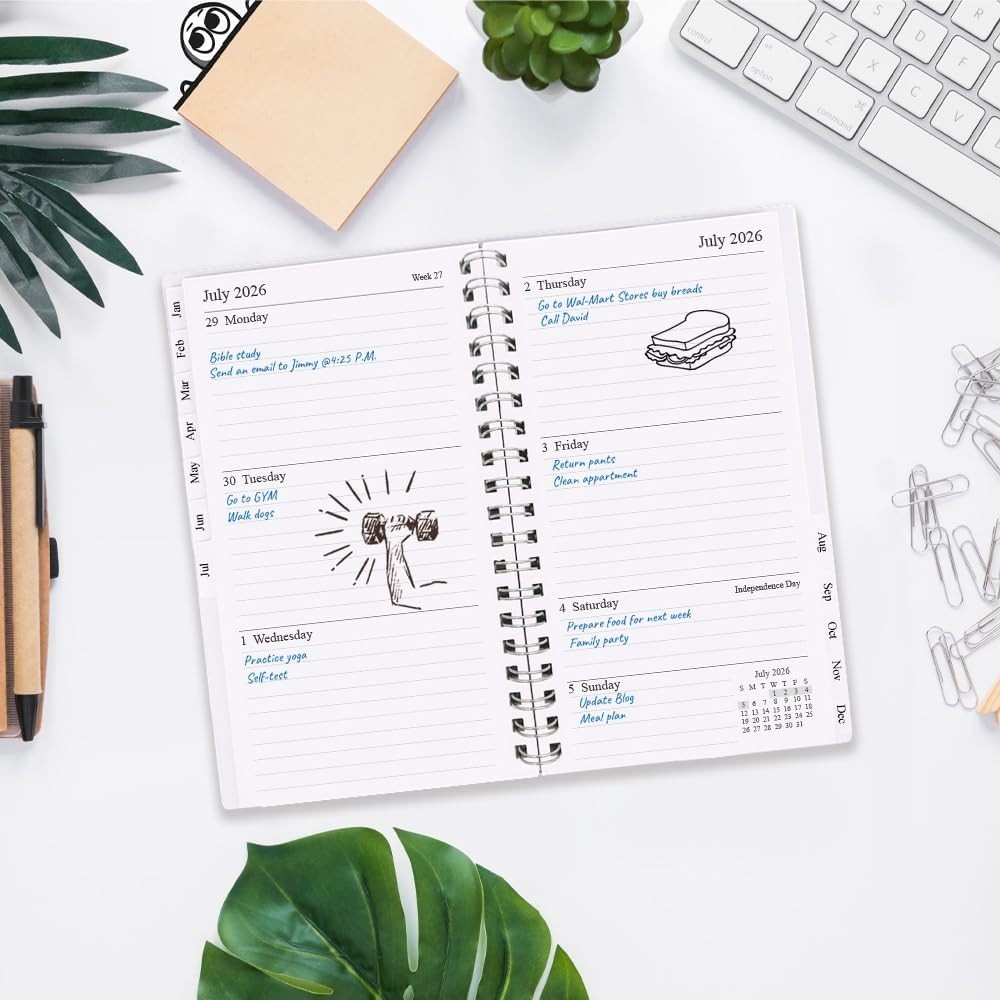 Ultimate 2026 A6 Weekly Planner in Teal: Perfect for Daily Life Organization