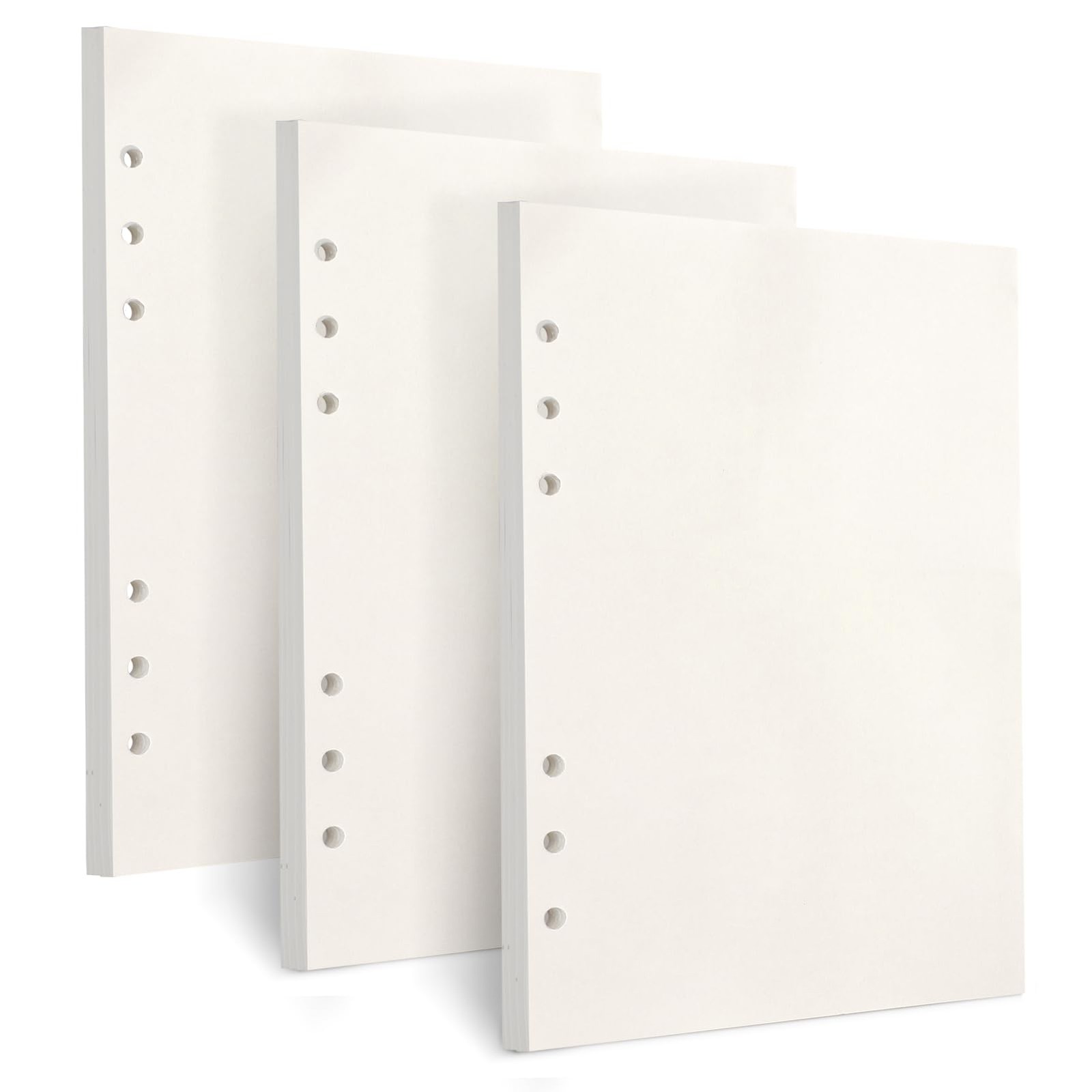 Refill Paper A5 Blank Thick Binder Journal 135 Sheets 6-Hole 100GSM Blank