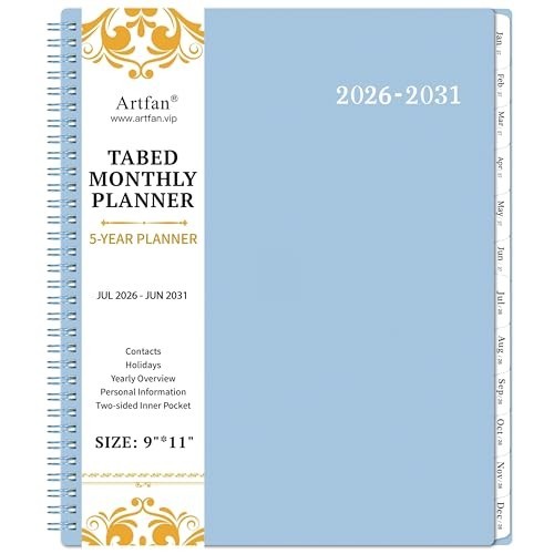 2026-2031 Monthly Planner/Calendar – 5 Year Planner