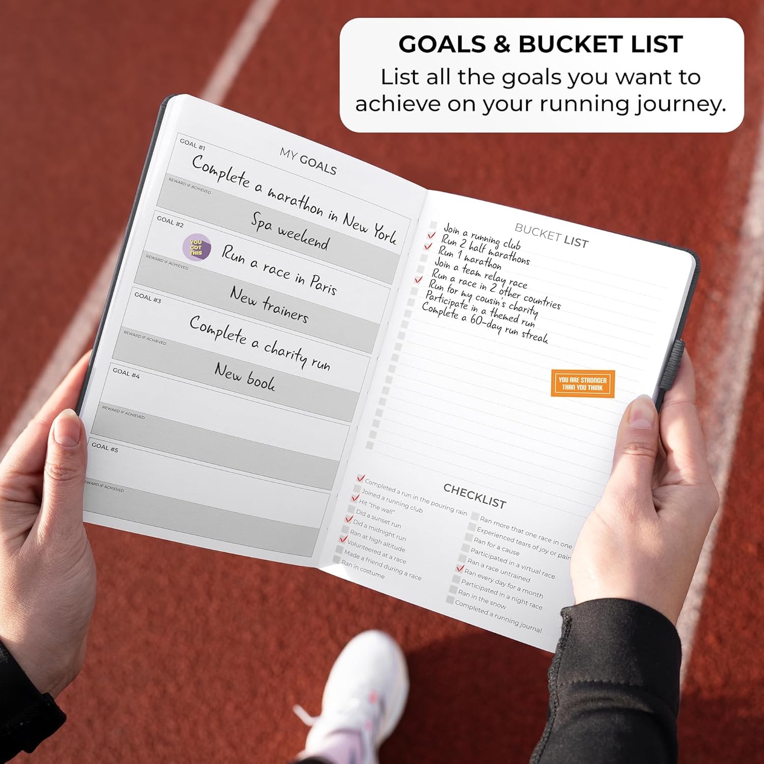 Clever Fox Running Log Book – A5 (5.8'' x 8.3''), Gray