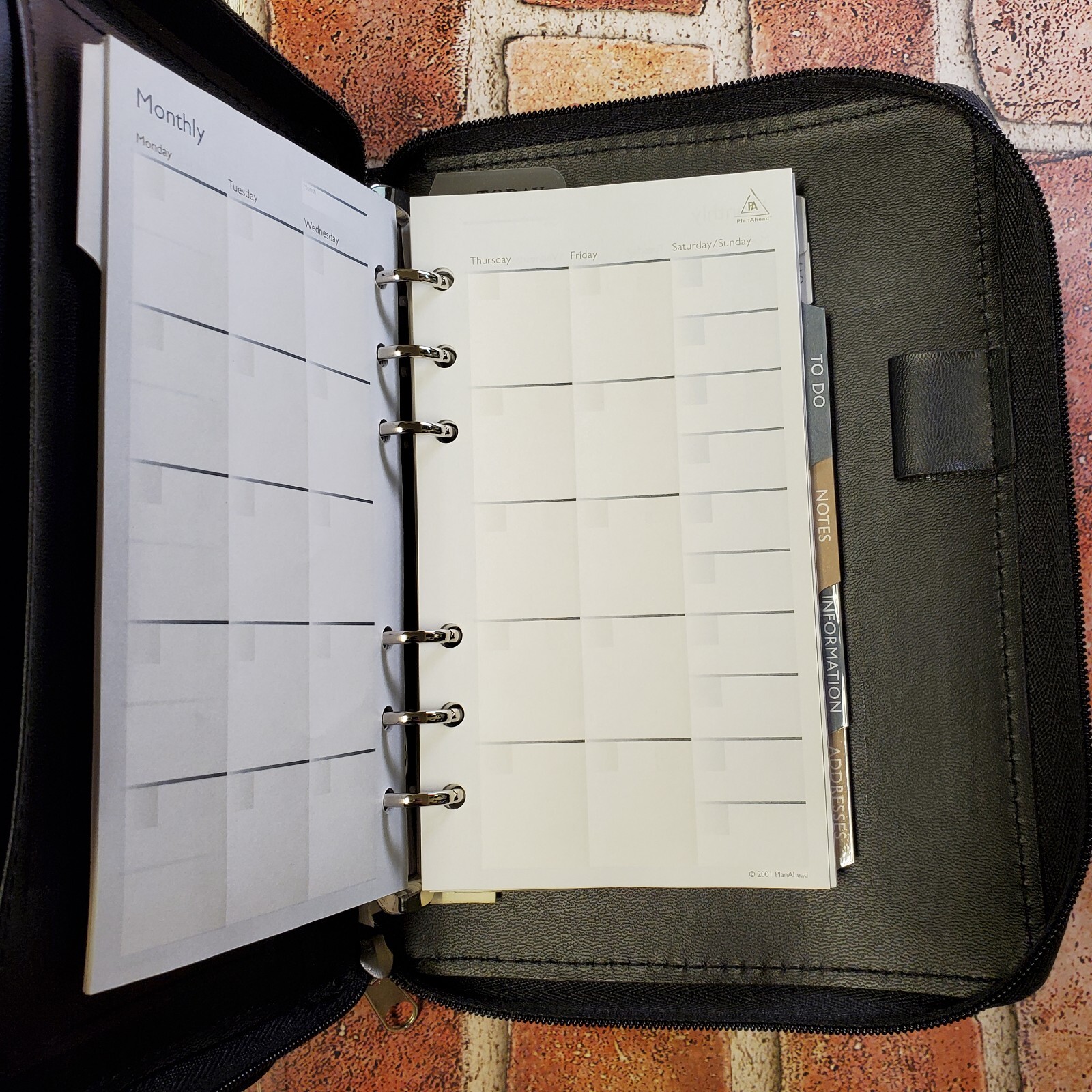 Vintage Ultimate Organizer Black, PlanAhead 6 Rings, Unused w/tags