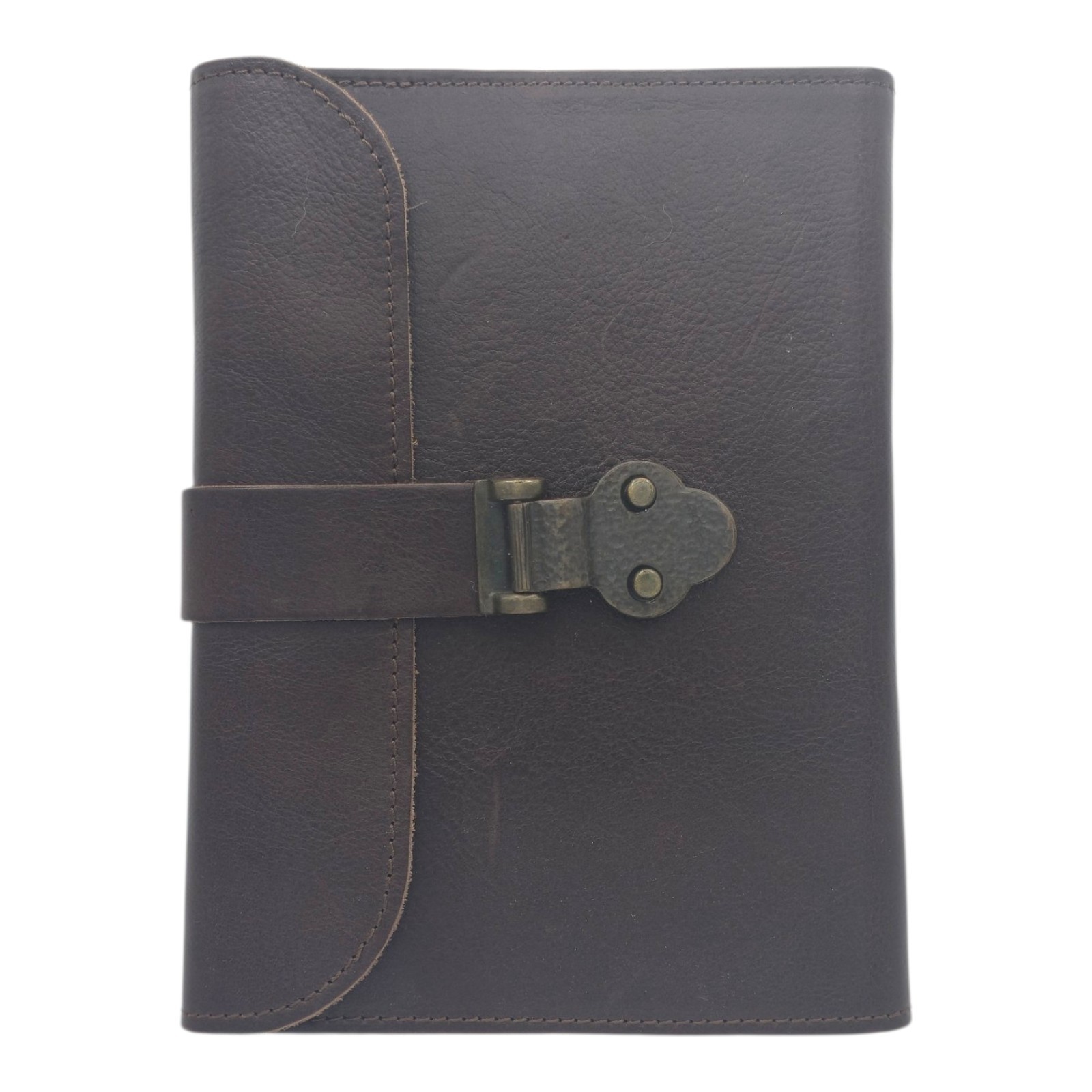 Barnes & Noble Leather Journal Lot of 2 Lined & Blank Italy India New W/ Lock
