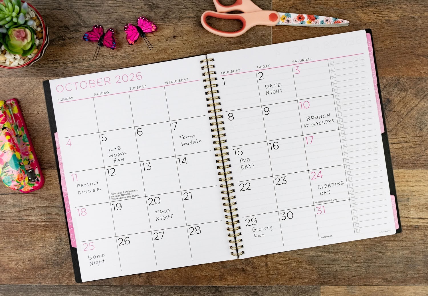 See It Bigger M/W Planner Large 9 x 11.25 Inch Black 15-Month Apr 2026-2027