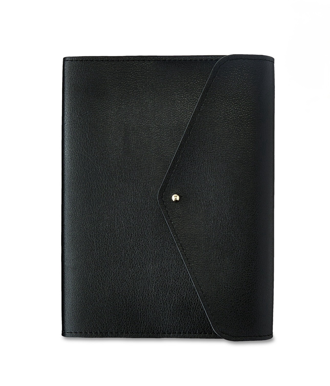 Pen+Gear Black Perforated Simulated Leather Journal With Ivory Acid-Free Ruled