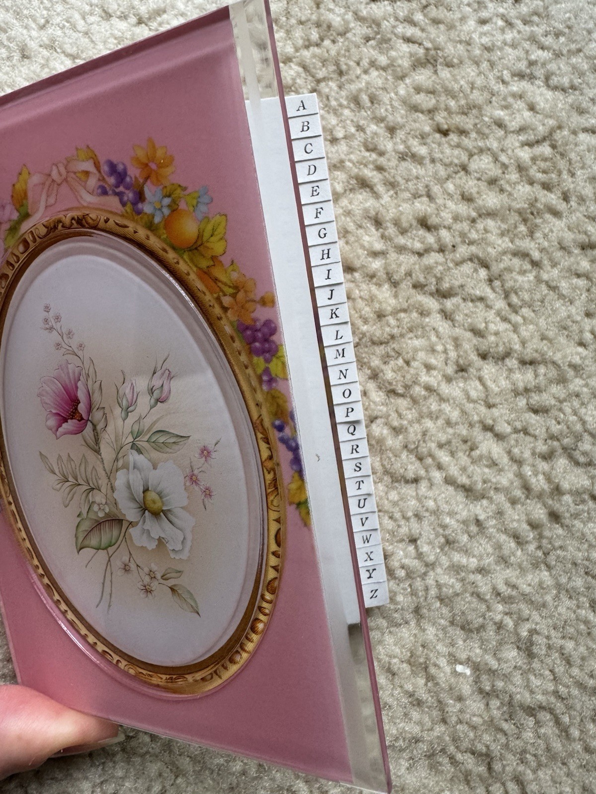 Floral Address Books Hardcover Laquer 3.5×5″ Wildflowers Blue Pink Lavender Gift