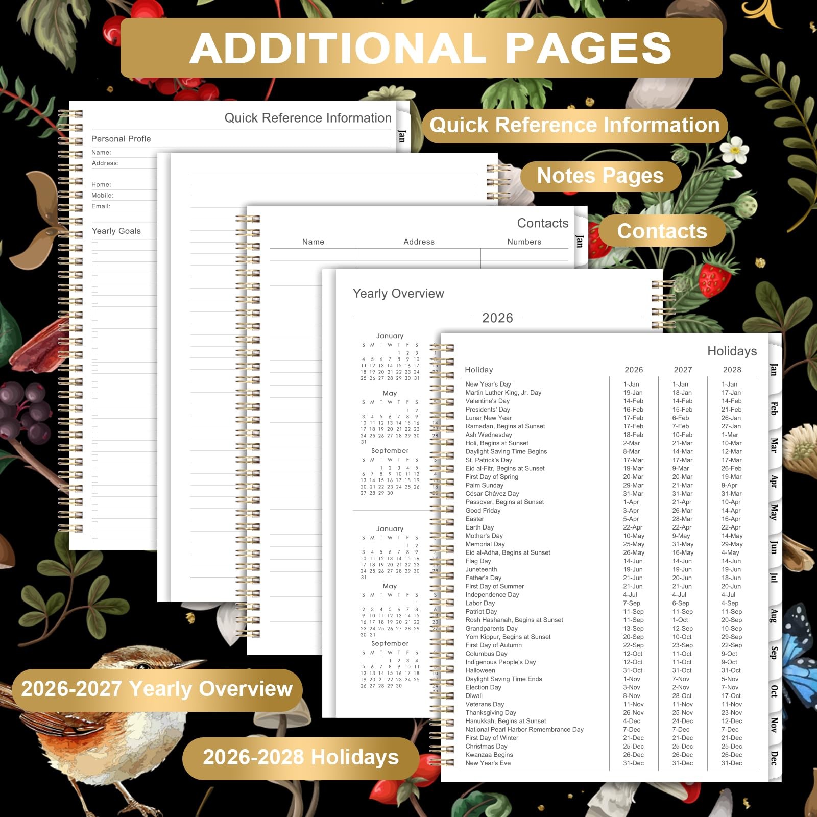 2026 Planner – Planner 2026, 9″ x 11″, Jan 2026 – Dec 2026, 2026 Weekly Month