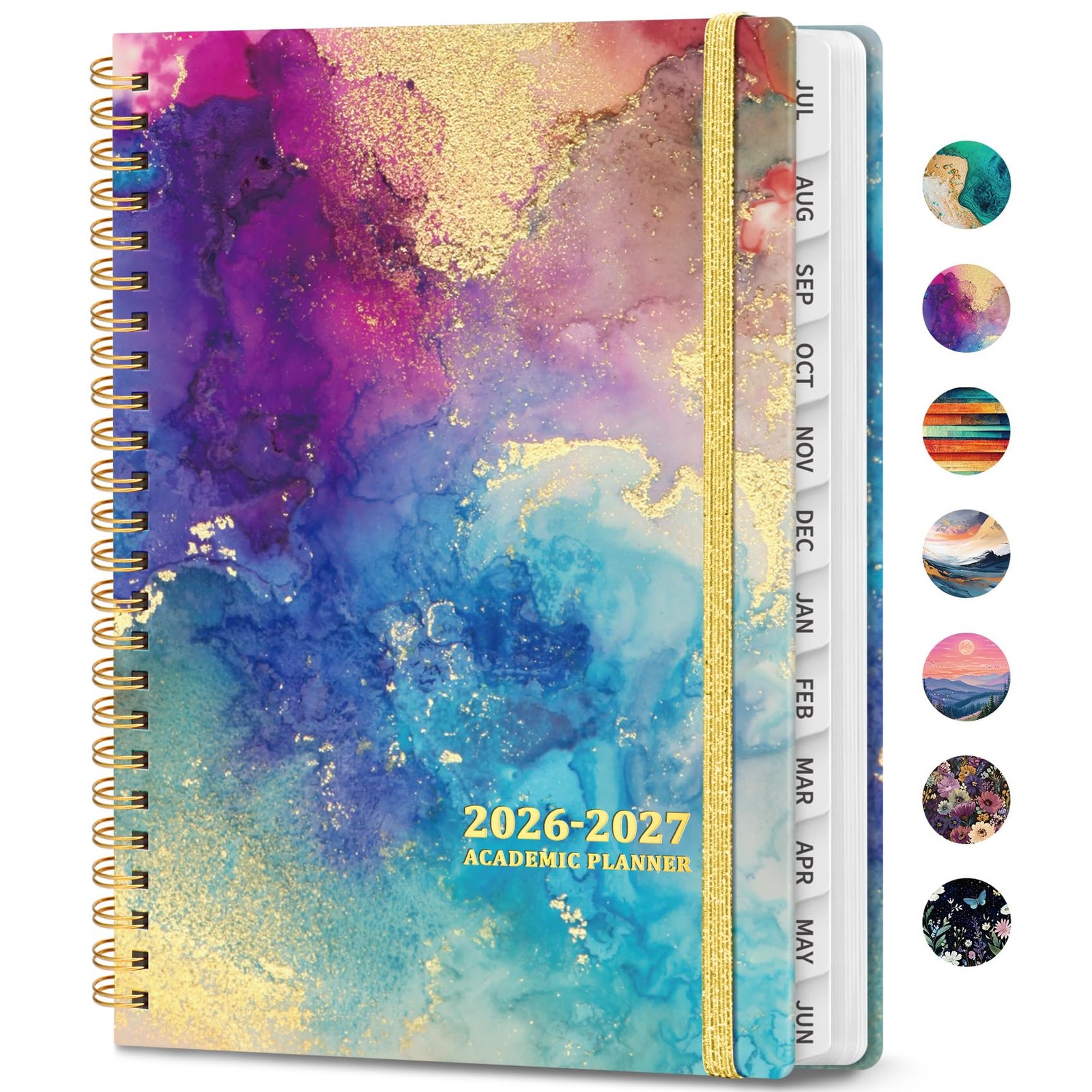 Academic Planner 2026-2027, Weekly and Monthly (6.4″x8.5″) A5, A.Gold
