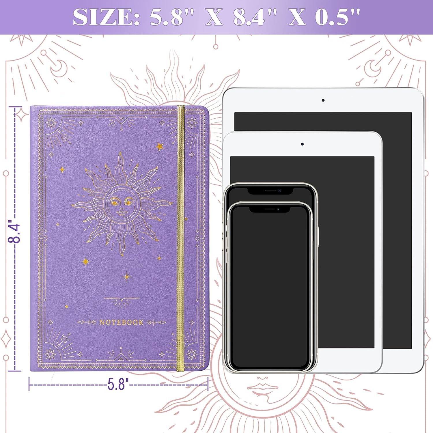 Classic Purple Faux Leather Journal – 144 Pages of Water-Resistant Writing Bliss