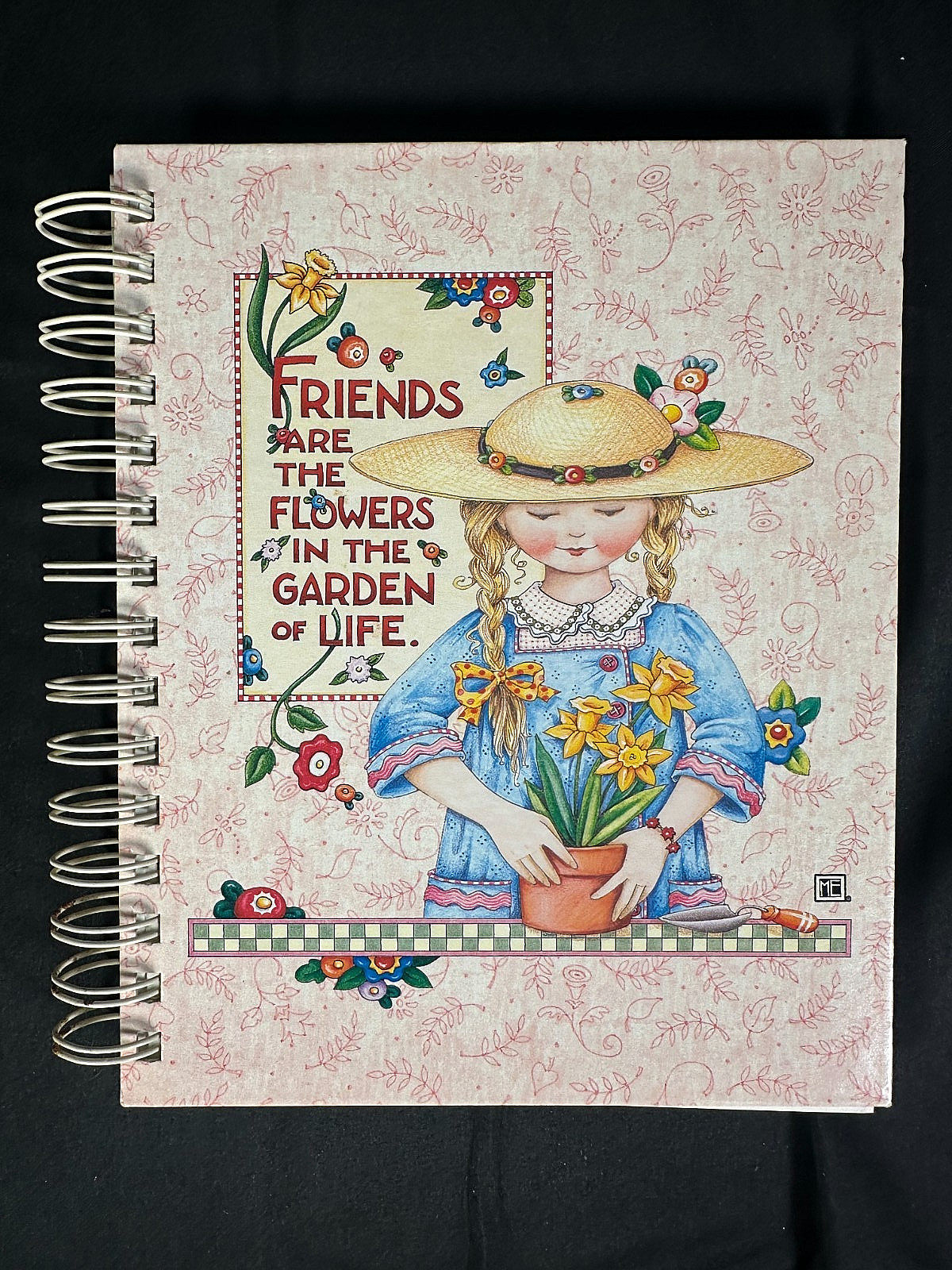 Vintage Mary Engelbreit Spiral Journal Notebook Lined Friends Garden of Life 200