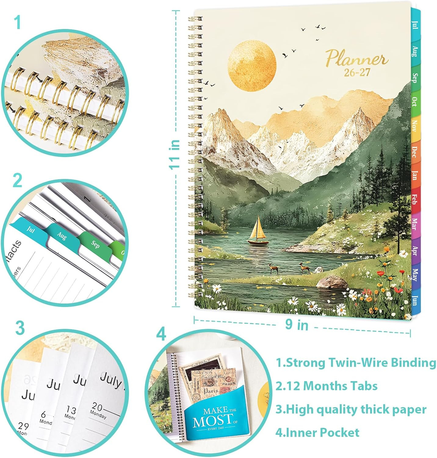 Planner 2026-2027 – Academic Planner 2026-2027 Weekly and Monthly, July 2026 – J