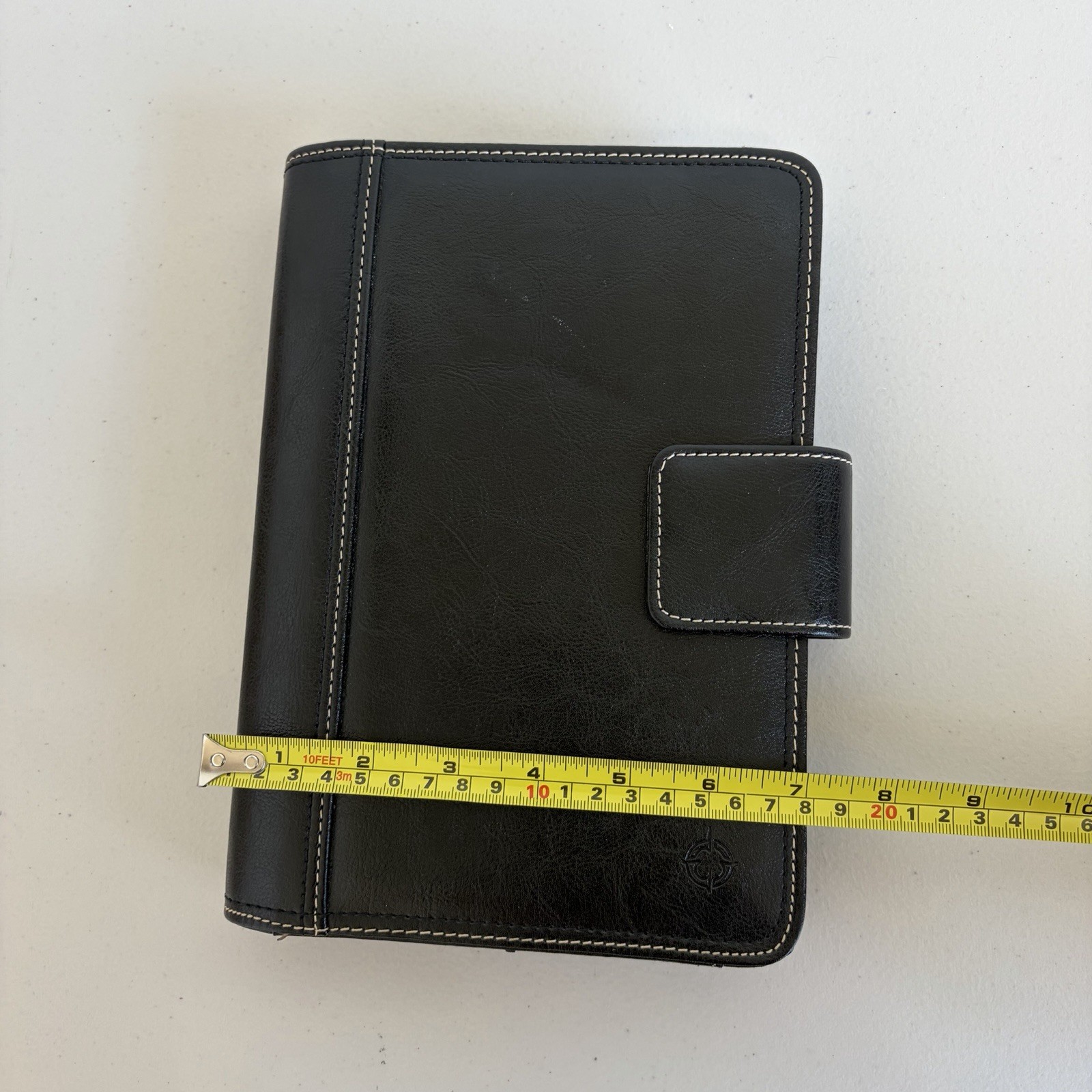 Franklin Covey Leather 7-Ring Notebook Planner Organizer Needs Fillers Black