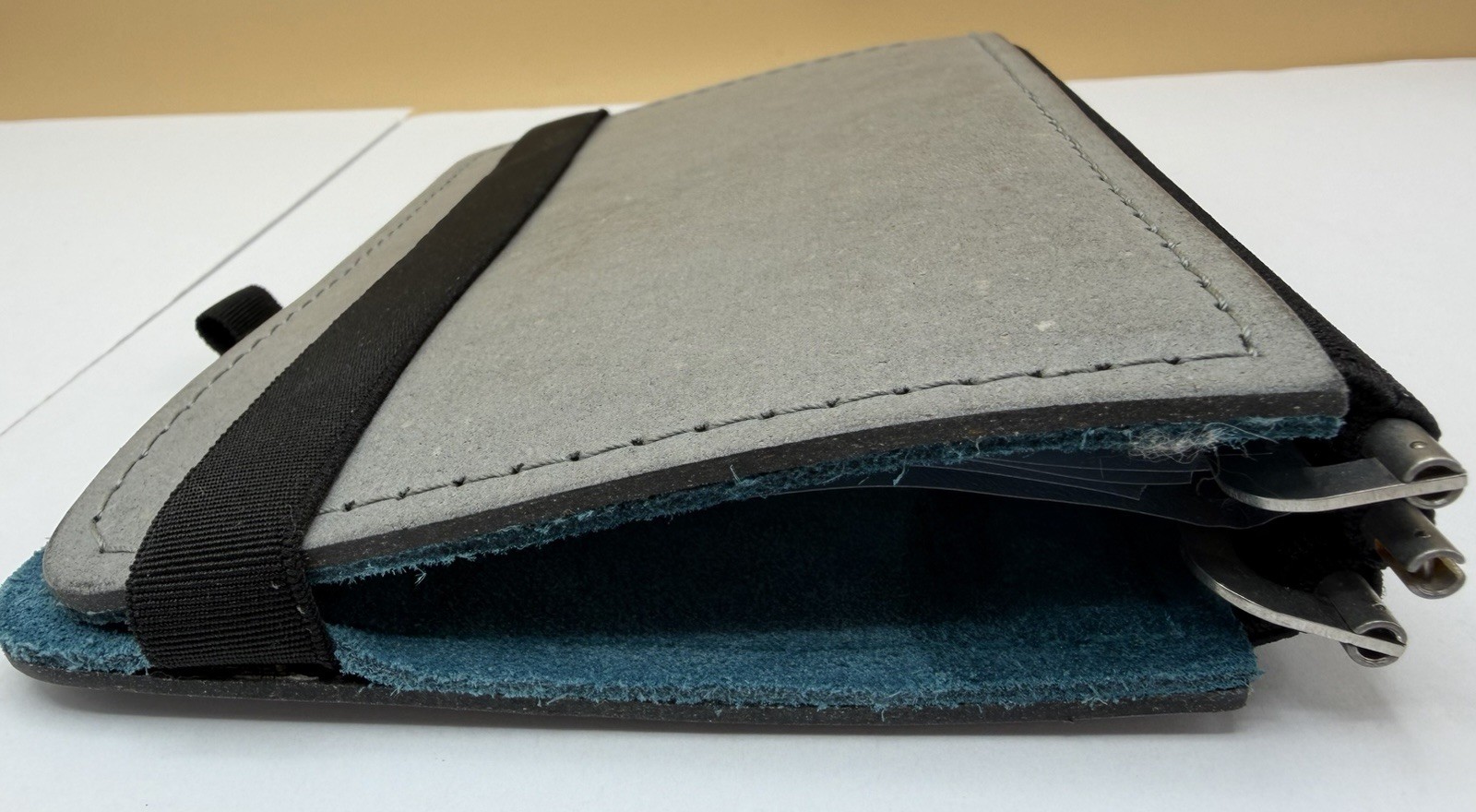 Roterfaden Taschenbegleiter WK_12 A6 Gray Teal Leather Notebook Cover Germany