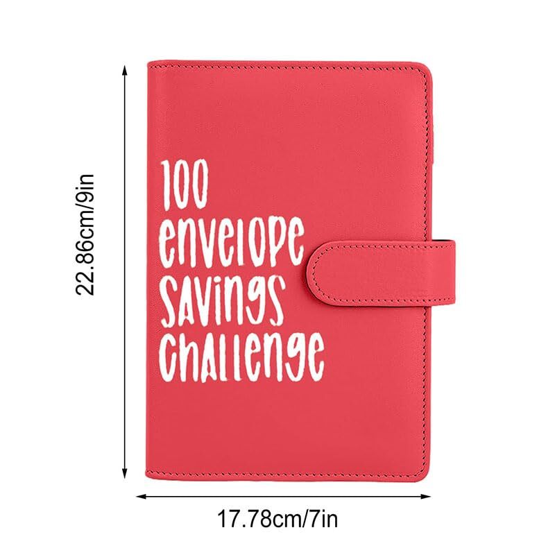 100 Envelope Challenge Binder Book Budget Planner Easy To Carry & Easy To Use