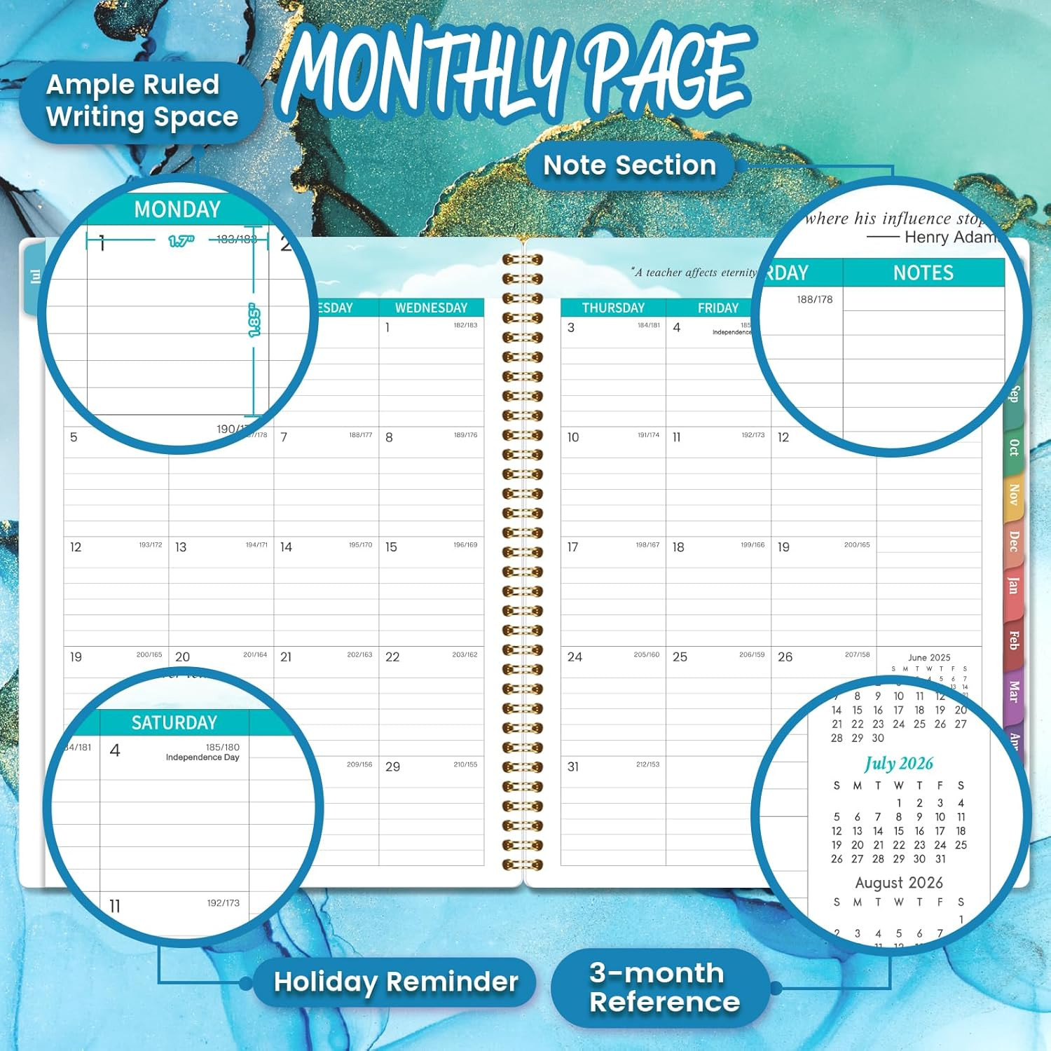 Teacher Planner 2026-2027 – Teacher Lesson Planner from July 2026 to June 2027,