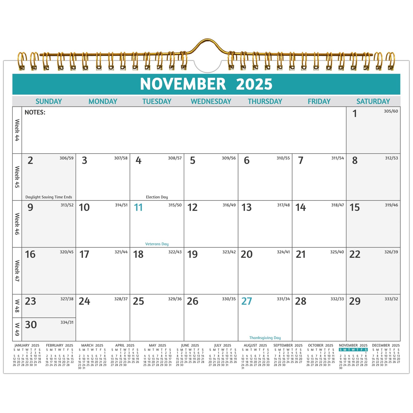 Wall Calendar 2026-2027 – Run Now to Jun 2027, 11 x 8.5 In, 20 Months…