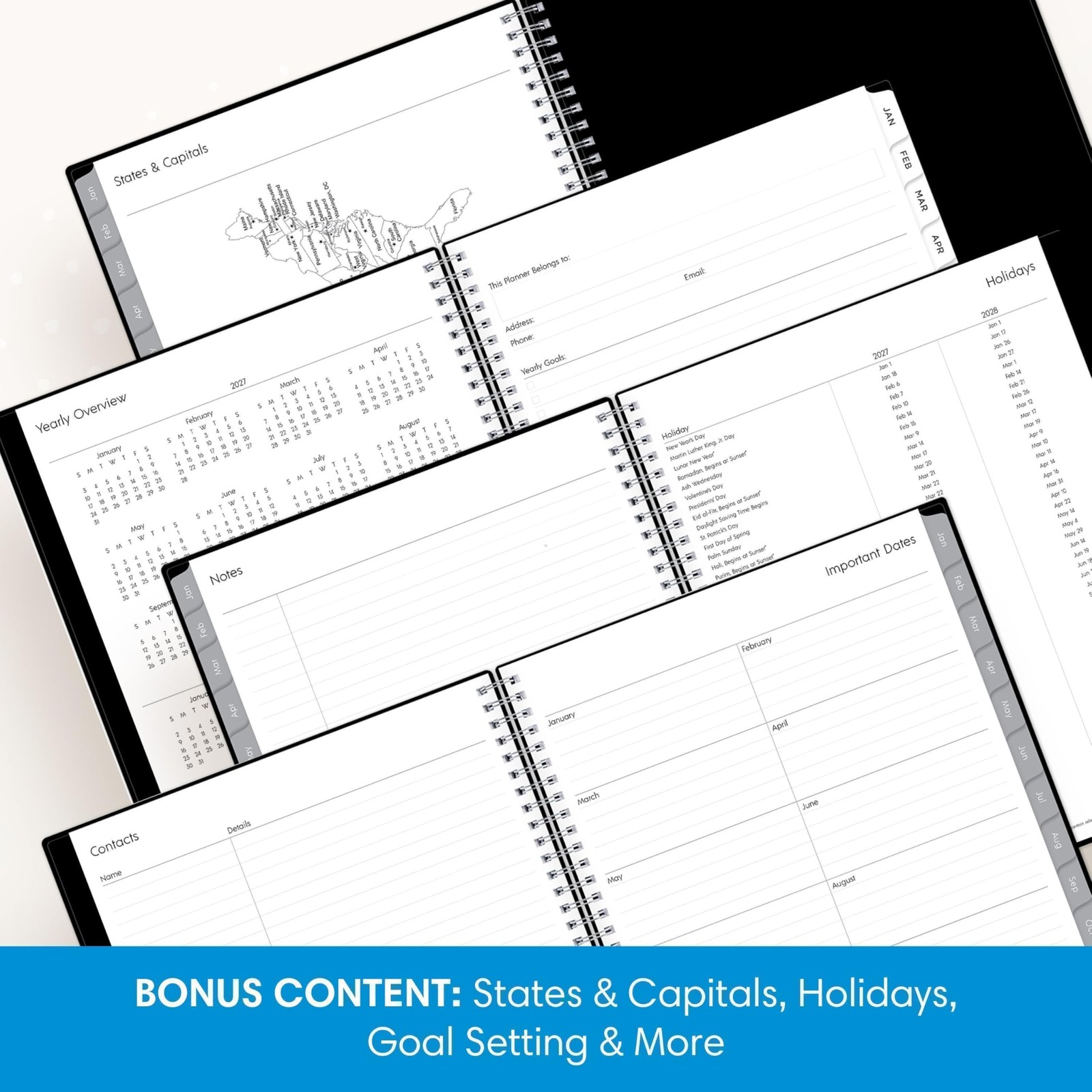 Blue Sky 2027 Weekly and Monthly Planner Calendar, Includes January 2027 – De…