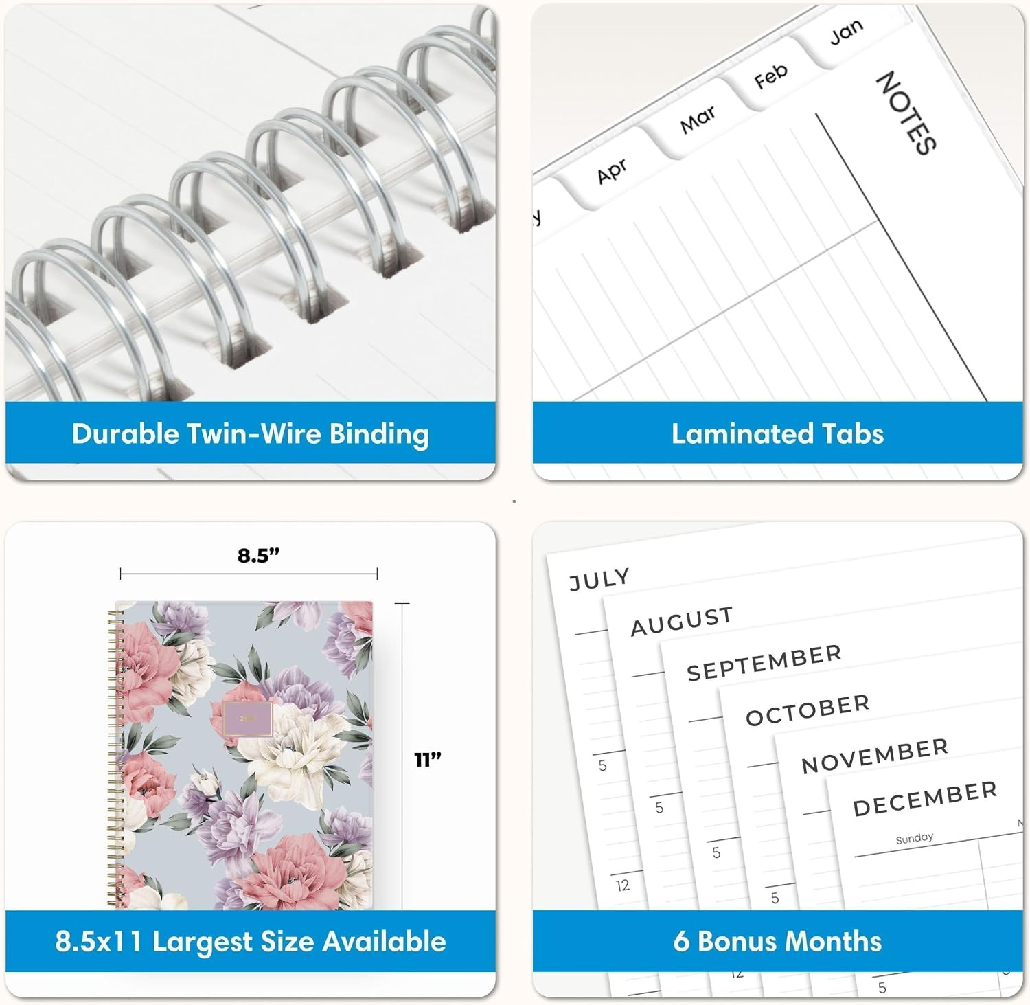 2027 Weekly and Monthly Planner Calendar, January 2027 – December