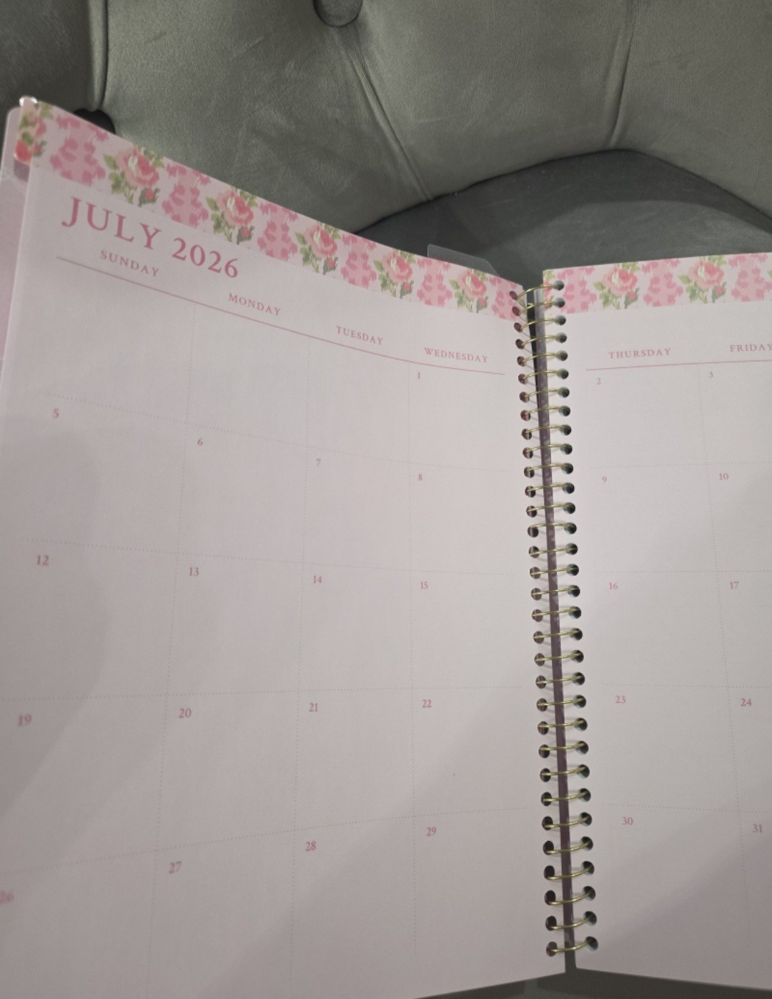 LoveShackFancy x Yoobi Teacher Planner 2026-2027 Weekly/Monthly Spiral Floral