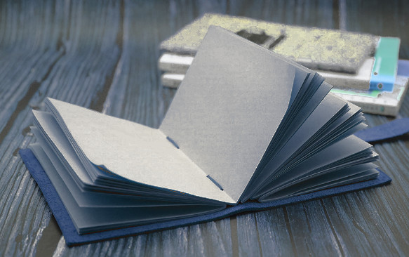 Writing notes Notebook sketchbook Diary Notepad handmade leather BLUE Q376