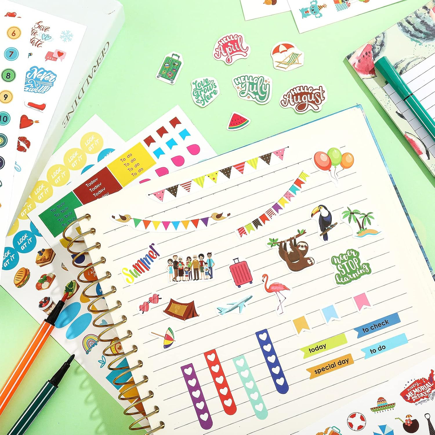 24 Sheets 1700+ Planner Holiday Seasonal Stickers Cute Planner Daily Sticker Pac