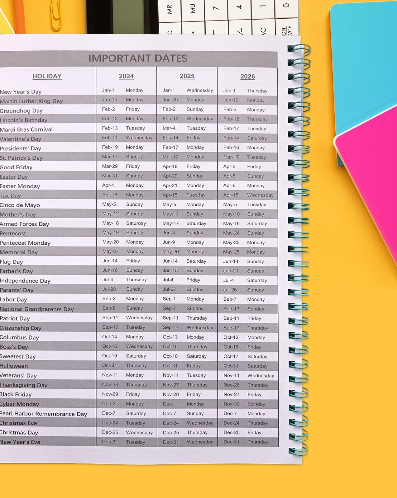 2025-2026 Calendar Planner – 18 Months, Monthly & Daily, Blue, Pocket, 7.6″x10.2