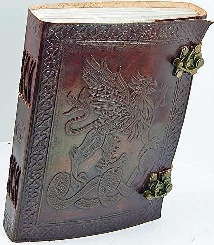 Handmade Leather Journal 7×5″ Vintage Diary Notebook Double Lock – 200Blank Page