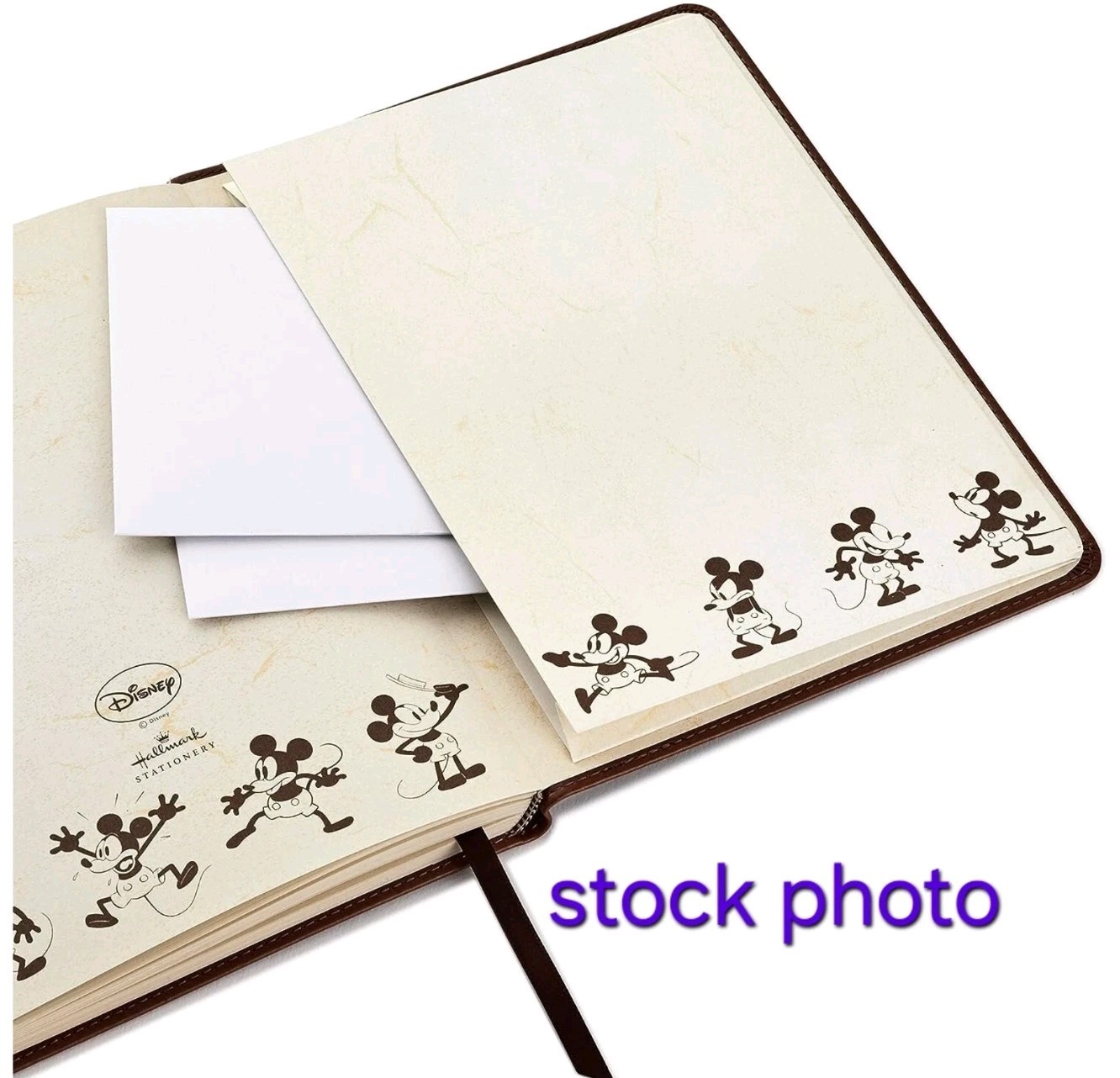 Disney Mickey Mouse Faux Leather Hardcover Journal Notebook – NWT