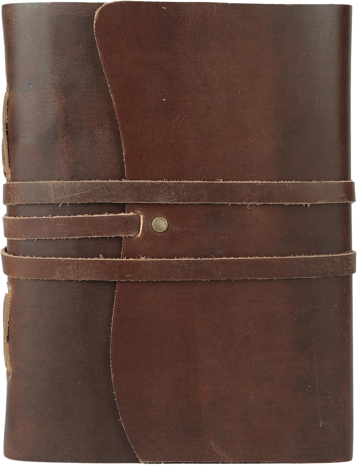 KomalC Dark Tan Leather Journal 8×6 | Handmade Vintage Notebook with Unlined …