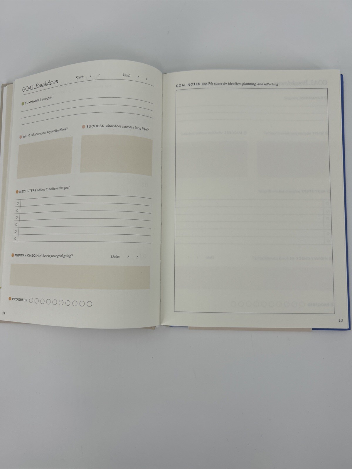 Papier Productivity Planner Start Fresh Every Day Blue Hardcover 16 Week Undated