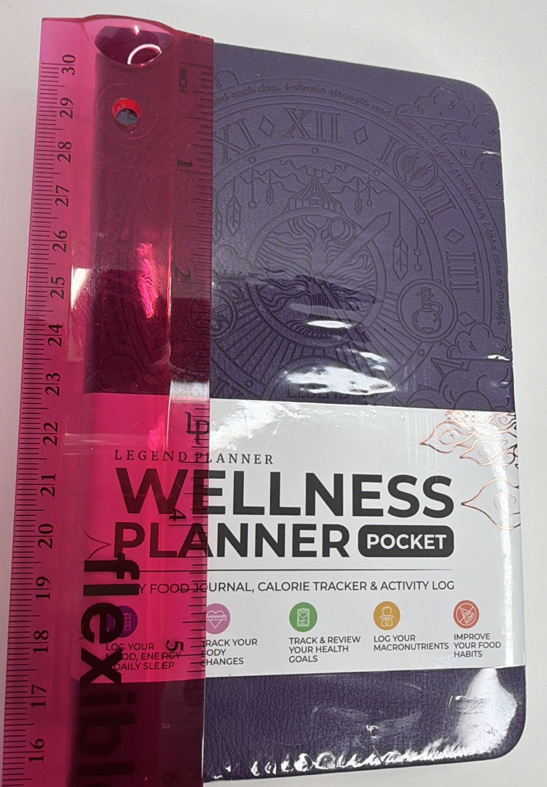 Legend Planner Wellness Planner Pocket Size 3.9×6.3″ Purple, Lifestyle NEW
