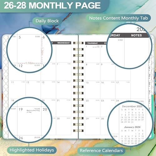 2026-2028 Monthly Planner – 3 Year Monthly Planner 2026-2028 with Monthly Tabs,