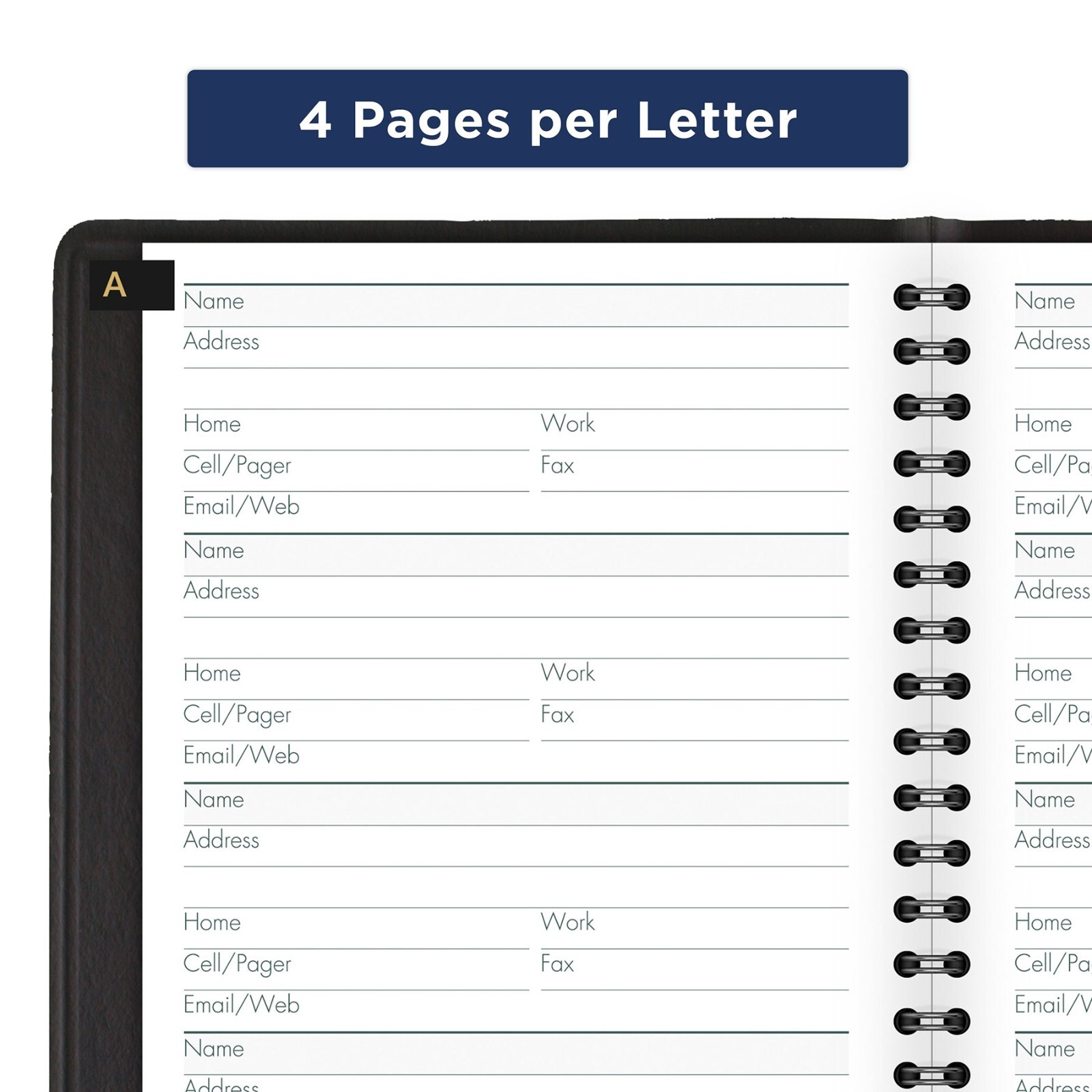 At-A-Glance 80-LP11-05 Large Print Telephone Address Book, 5-1/2 x 8-1/2″
