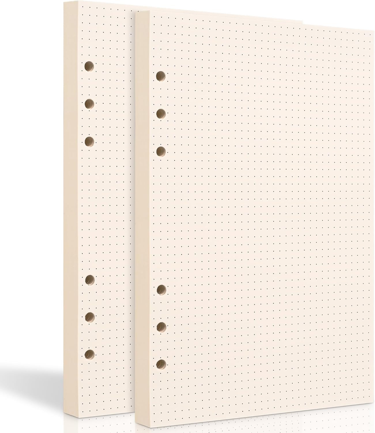 2 Packs A5 Dot Grid Paper, 6 Hole Punched,A5 Dotted Refill Paper for Filofax Pla