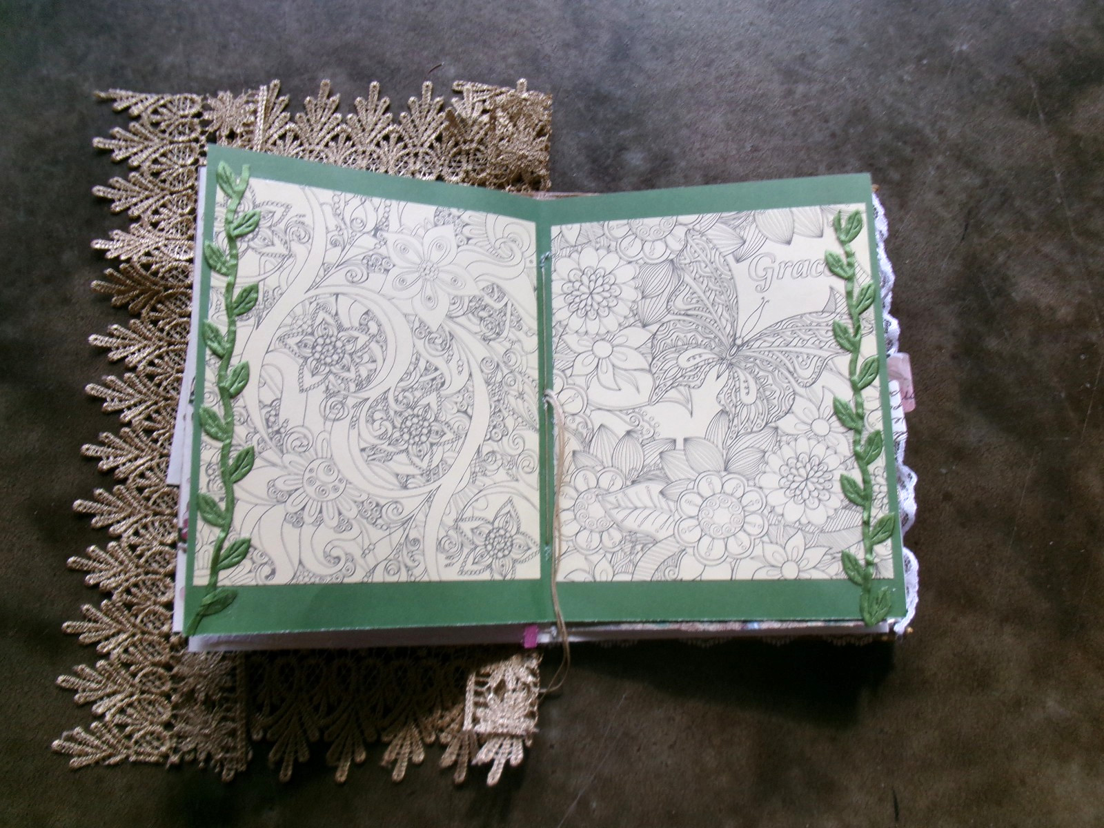 TRUE VTG JUNK JOURNAL WRITING JOURNAL JOURNAL “HEADS UP” POCKETS TUCKS