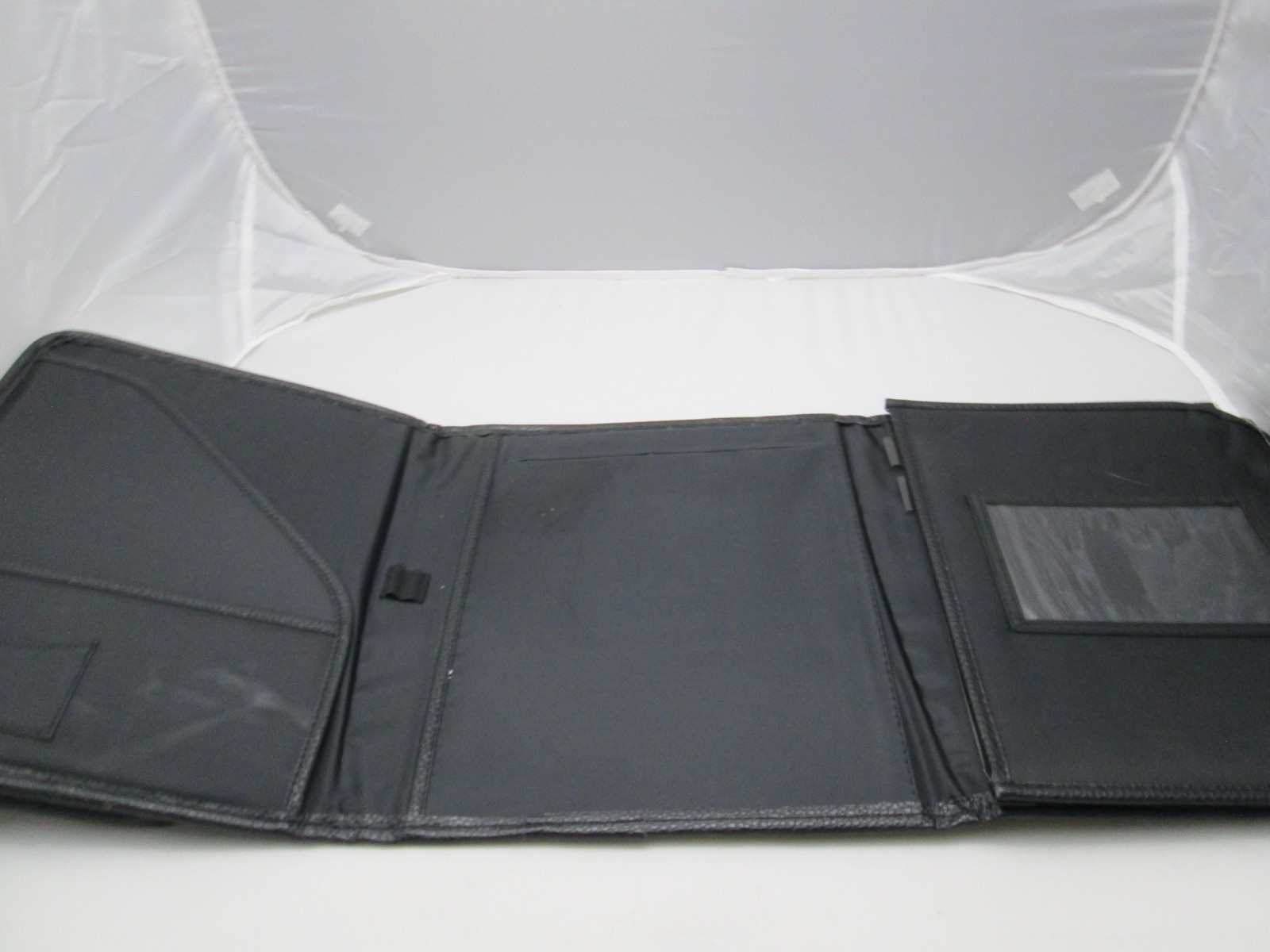 Black Tri-Fold Portfolio Organizer Planner Notepad 8.5″x11″ Legal Pad Folio